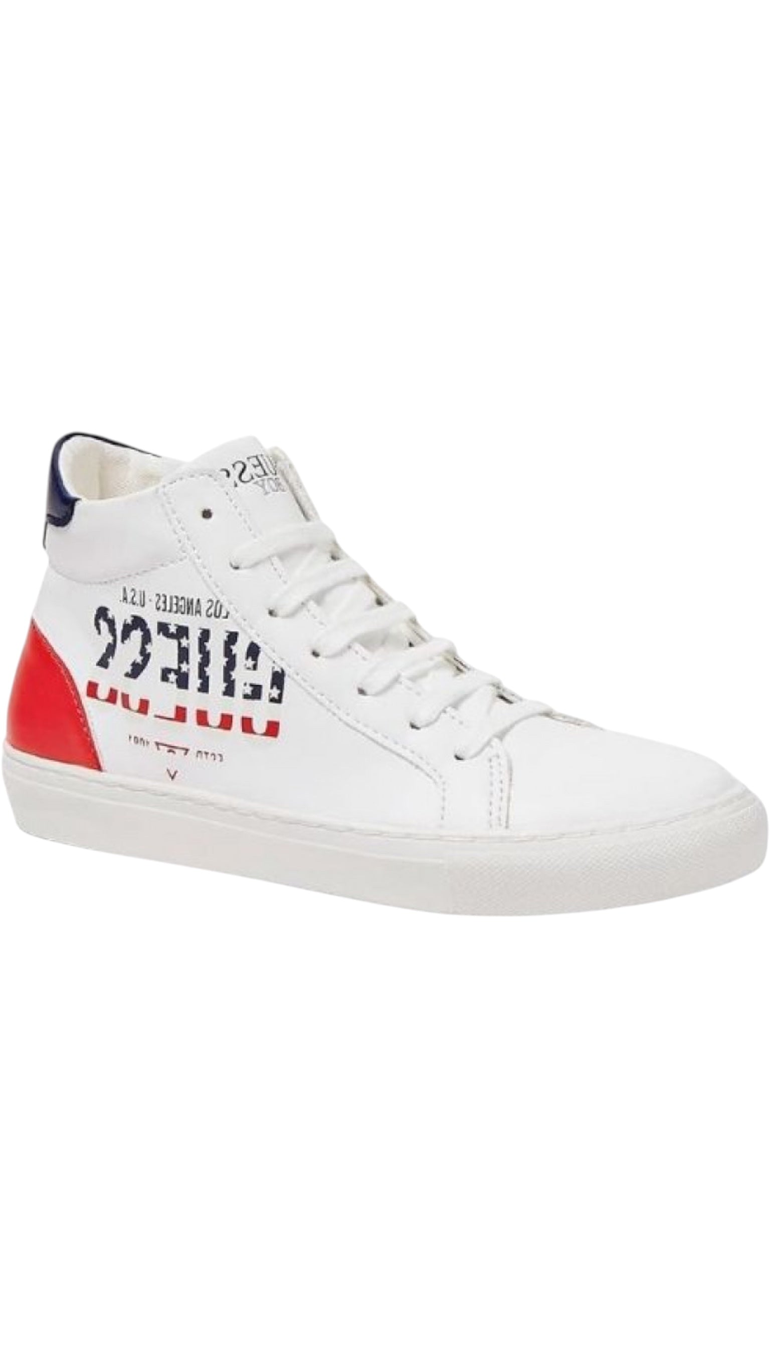 Guess boys' white high-top sneakers