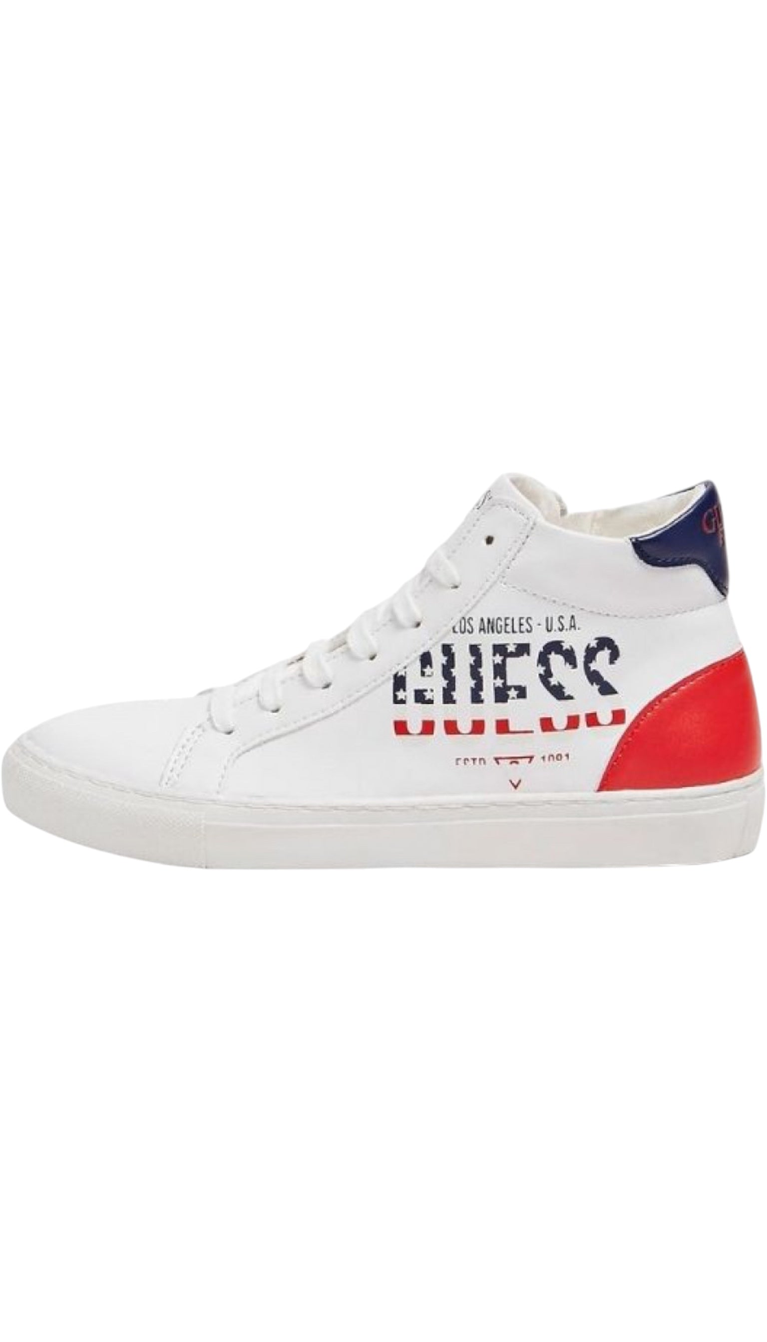 Guess boys' white high-top sneakers