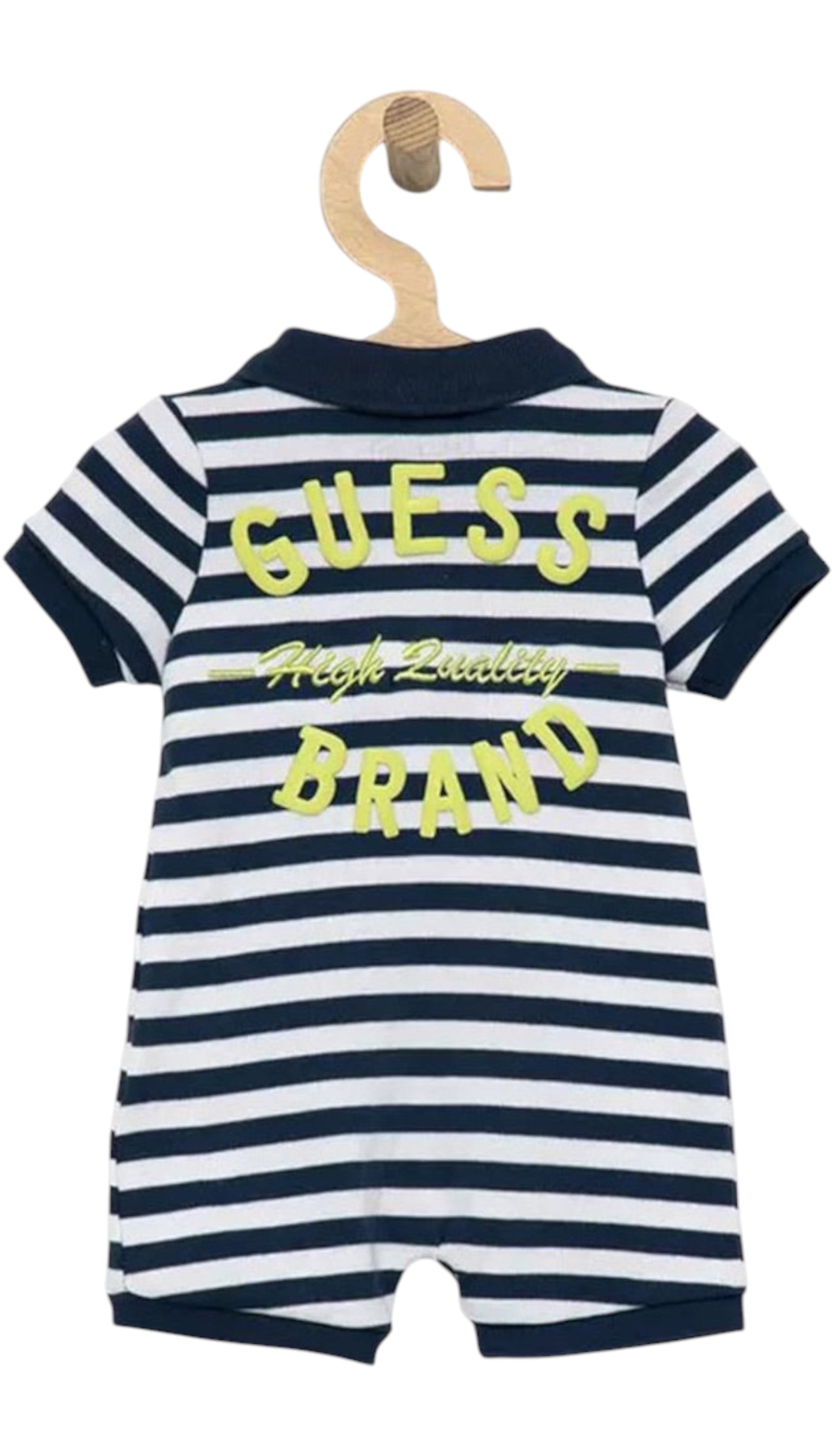 Guess baby boy blue striped bodysuit