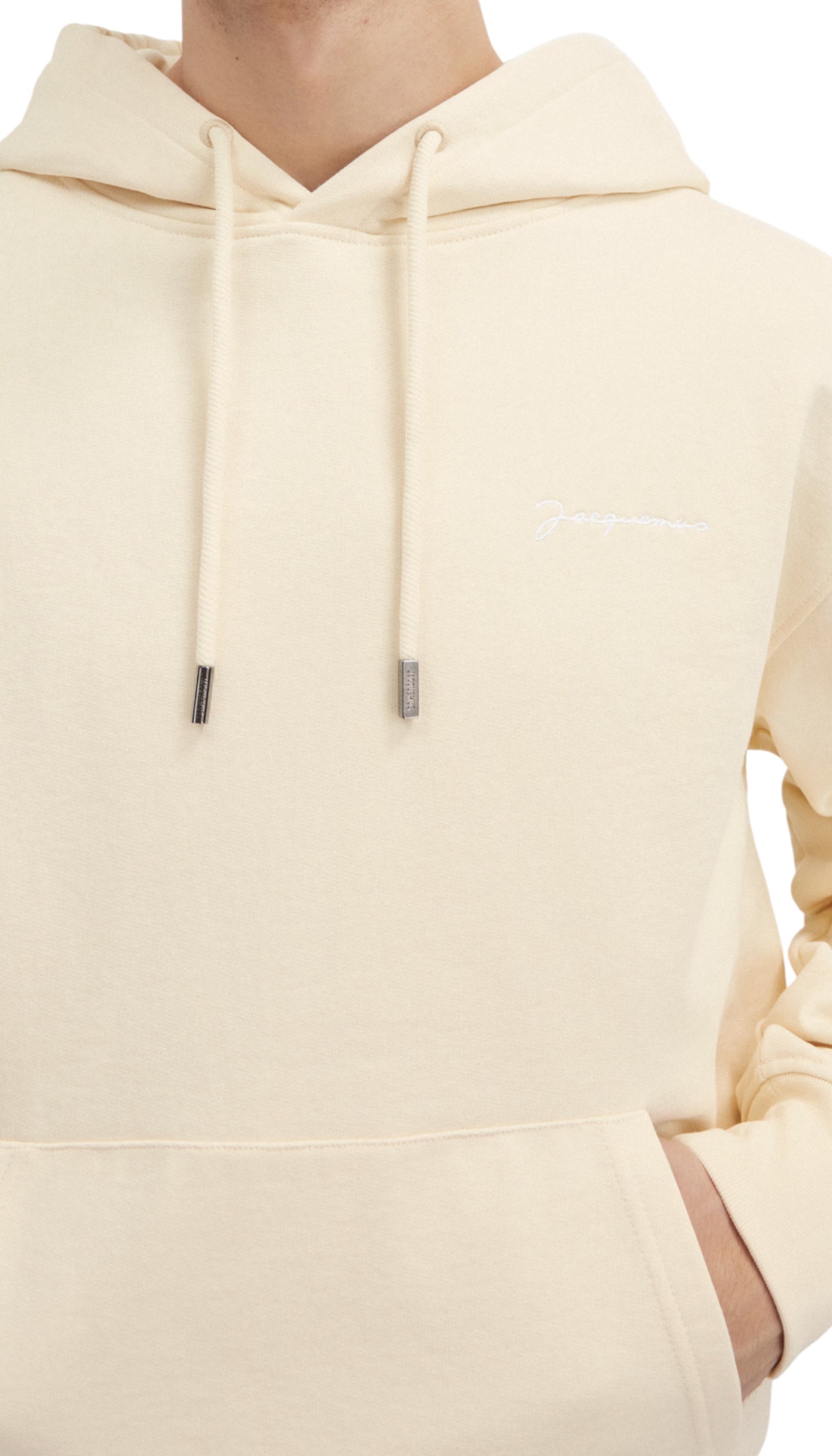 Unisexová béžová mikina s kapucí Jacquemus