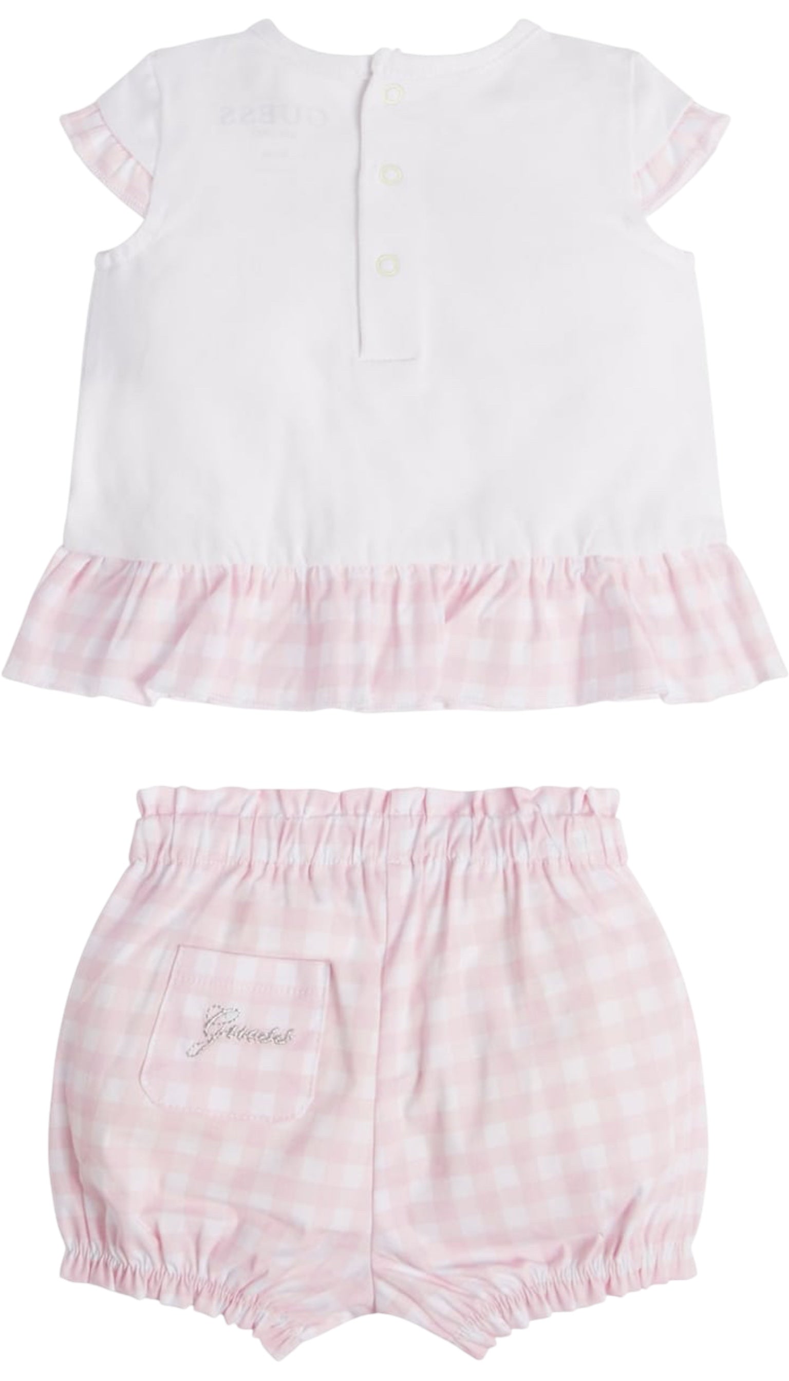 Set bebe fetiță Guess alb/roz