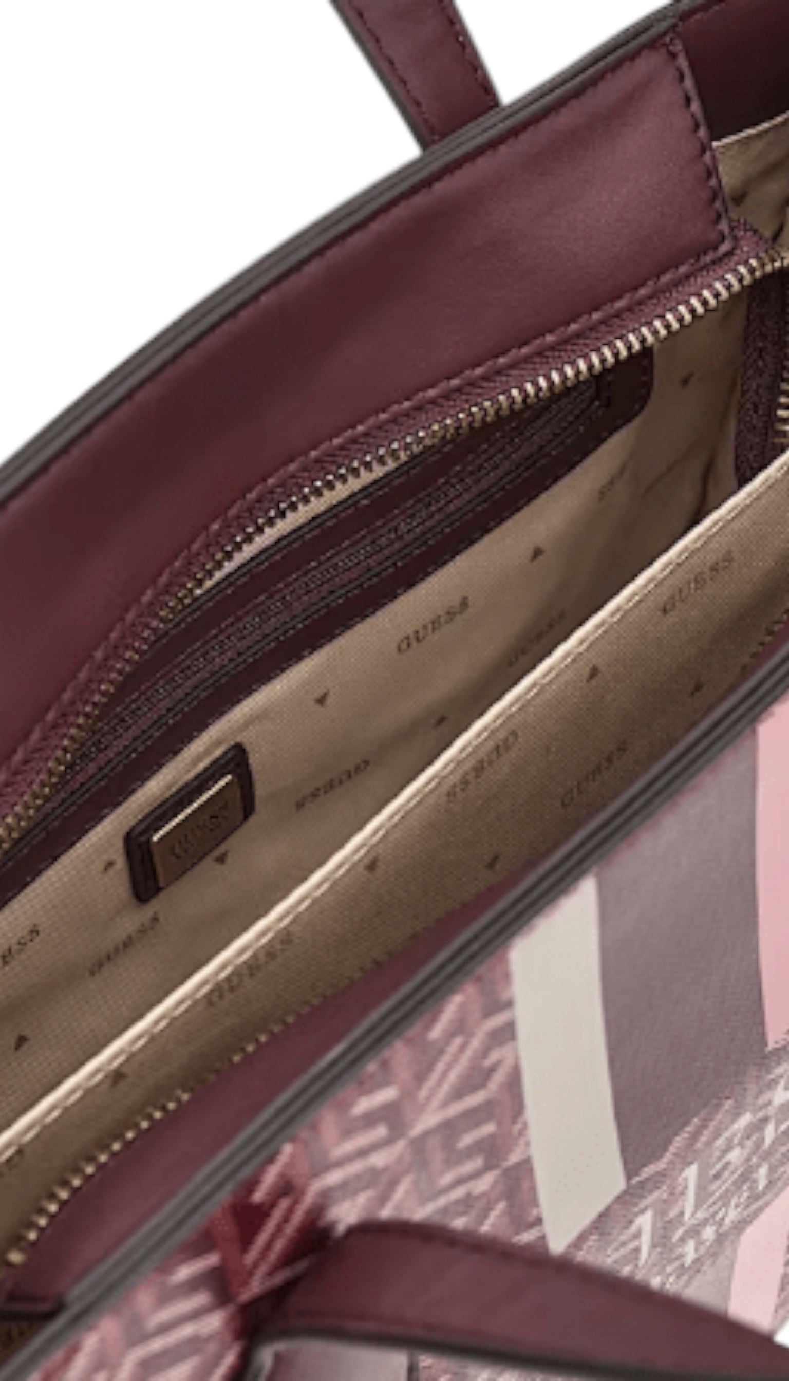 Geantă de damă silvana logo g cube roșu Guess