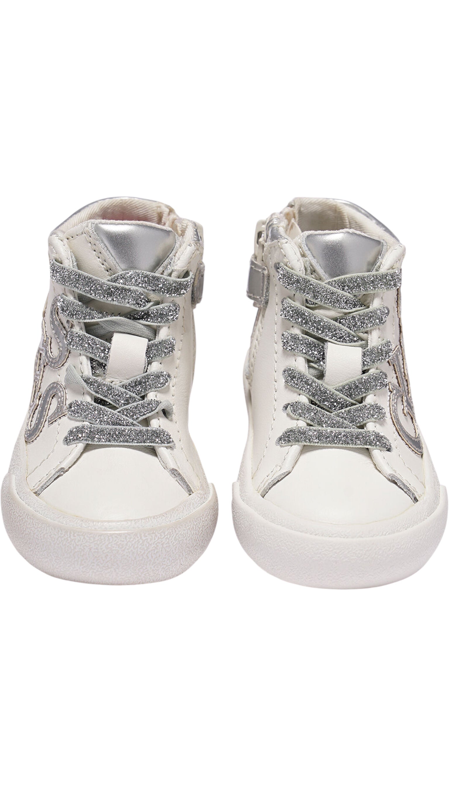 Dívčí bílé vysoké tenisky Guess