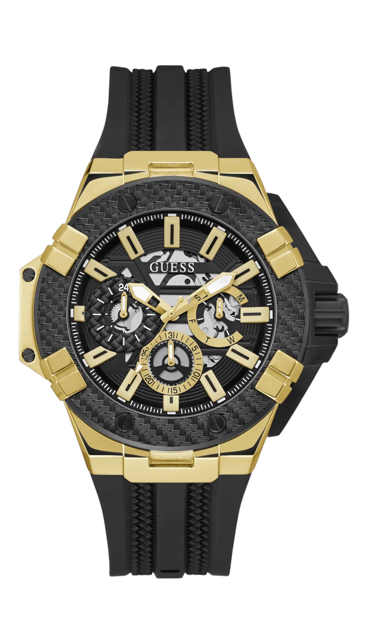 Ceas de bărbați Guess GW0515G2 Negru / Auriu