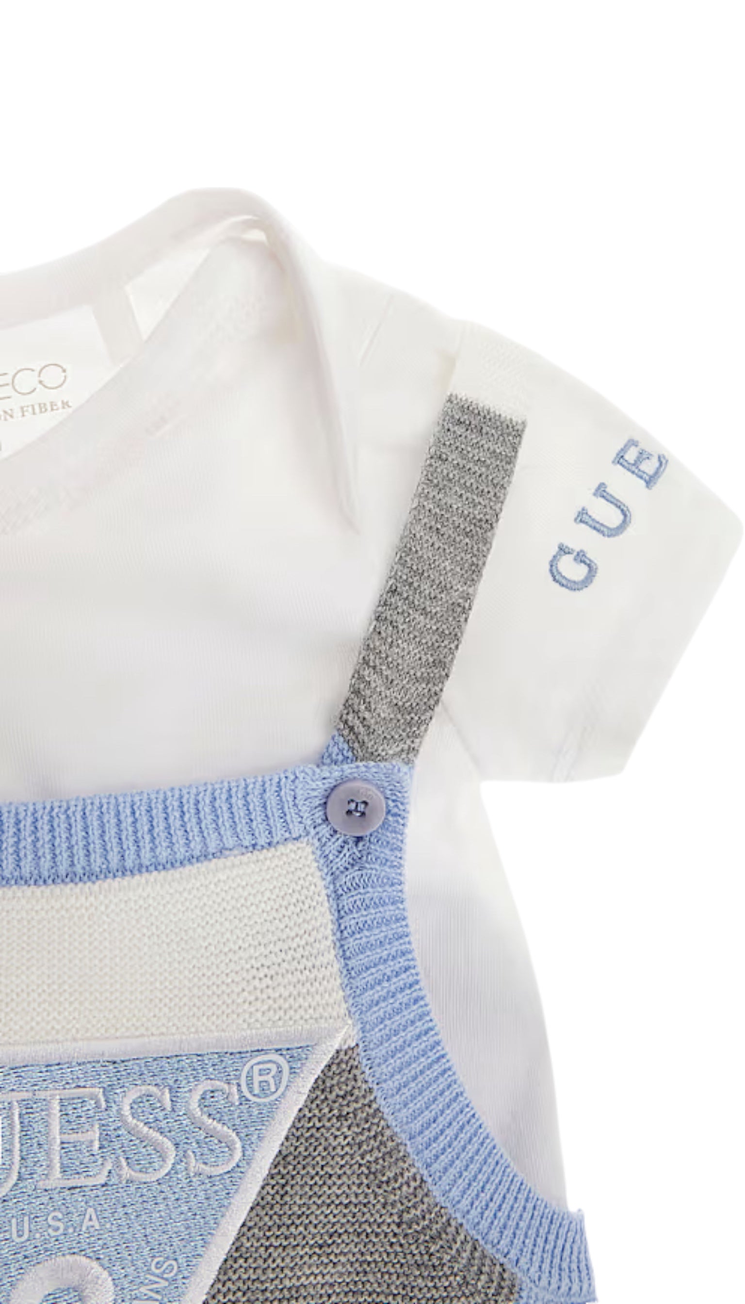 Guess Baby Striped Overalls Set