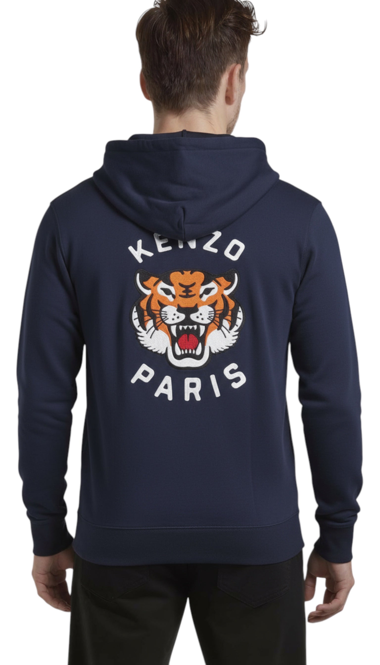 Bluza męska z kapturem oversize Lucky Tiger Kenzo