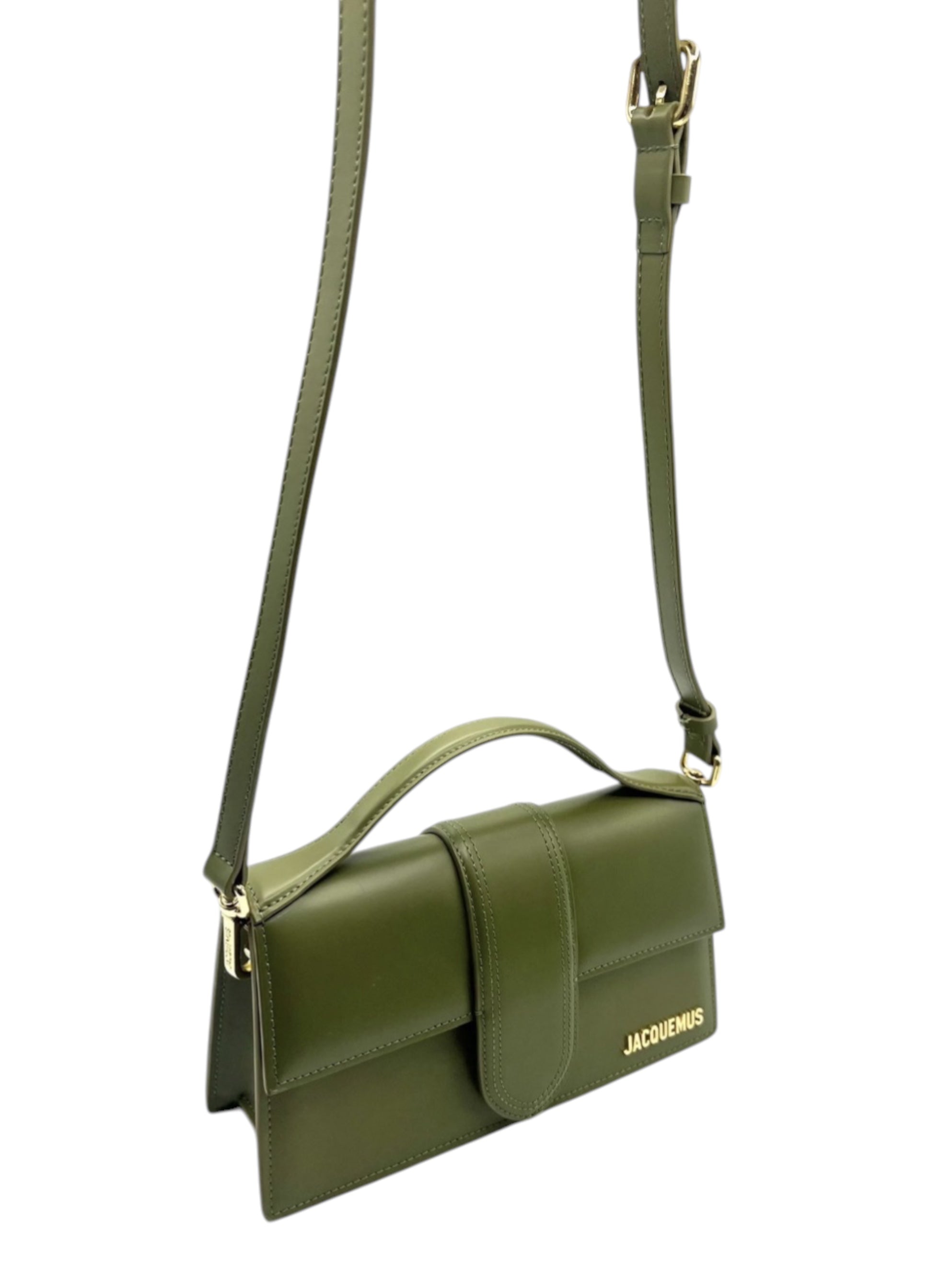 Leather handbag Le Grand Bambino Olive JACQUEMUS