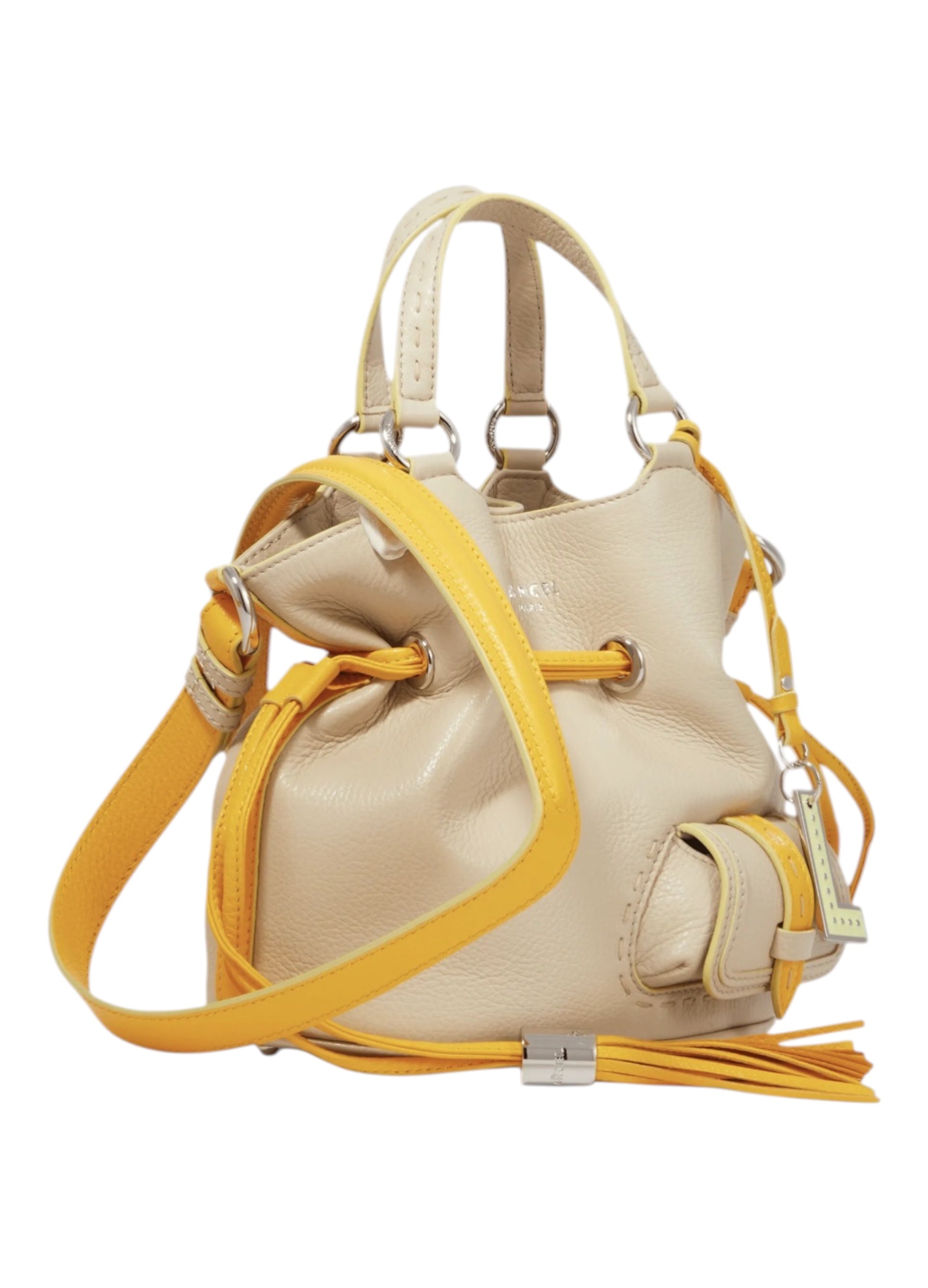 Premier Flirt M Beige Leather Bucket Bag | Lancel