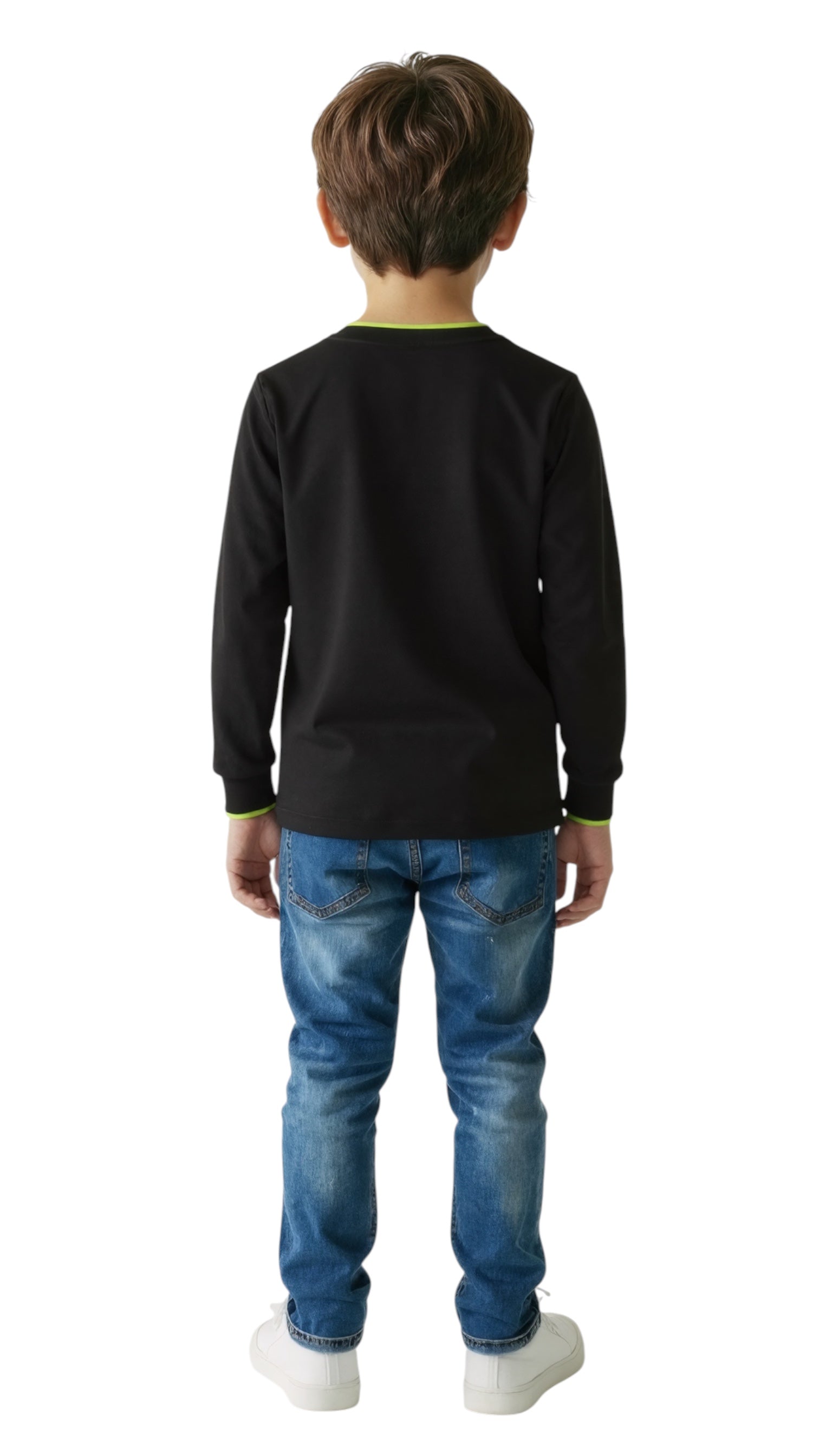 Boys' long-sleeved black Skull T-shirt by My Brand