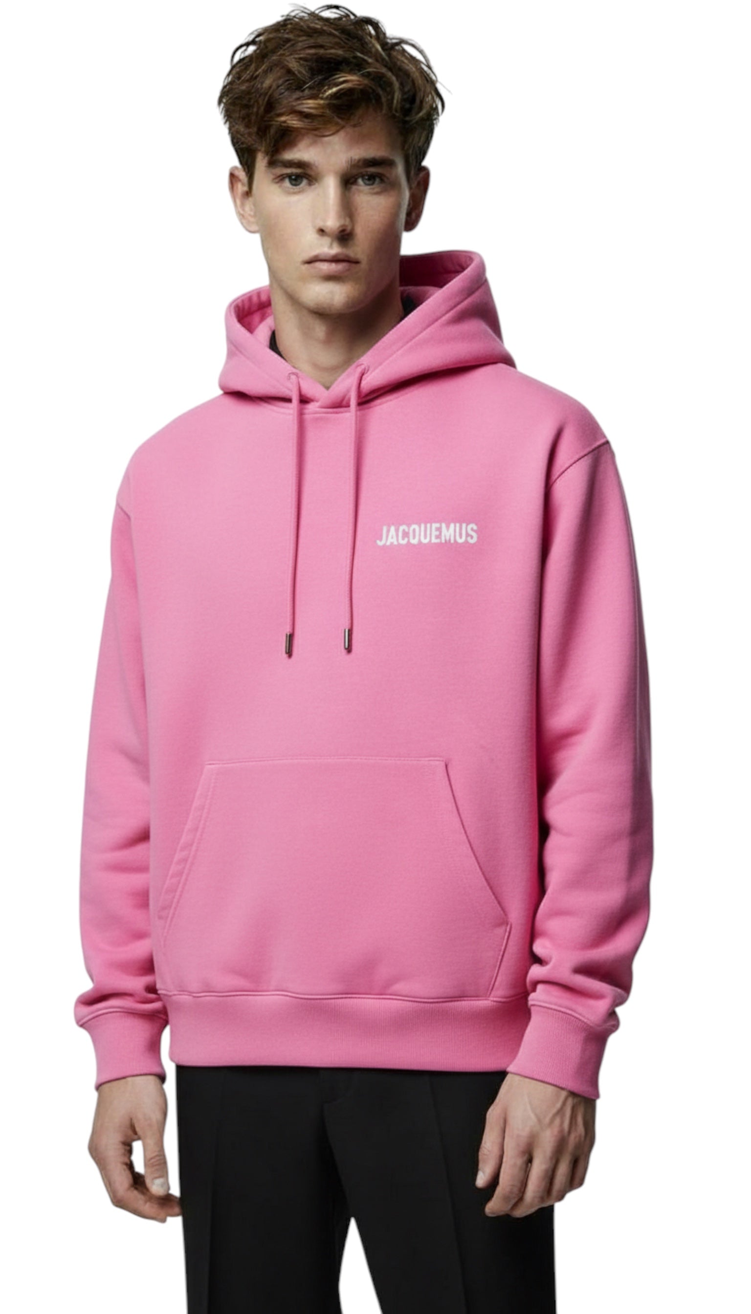 Unisex růžová mikina s kapucí Jacquemus