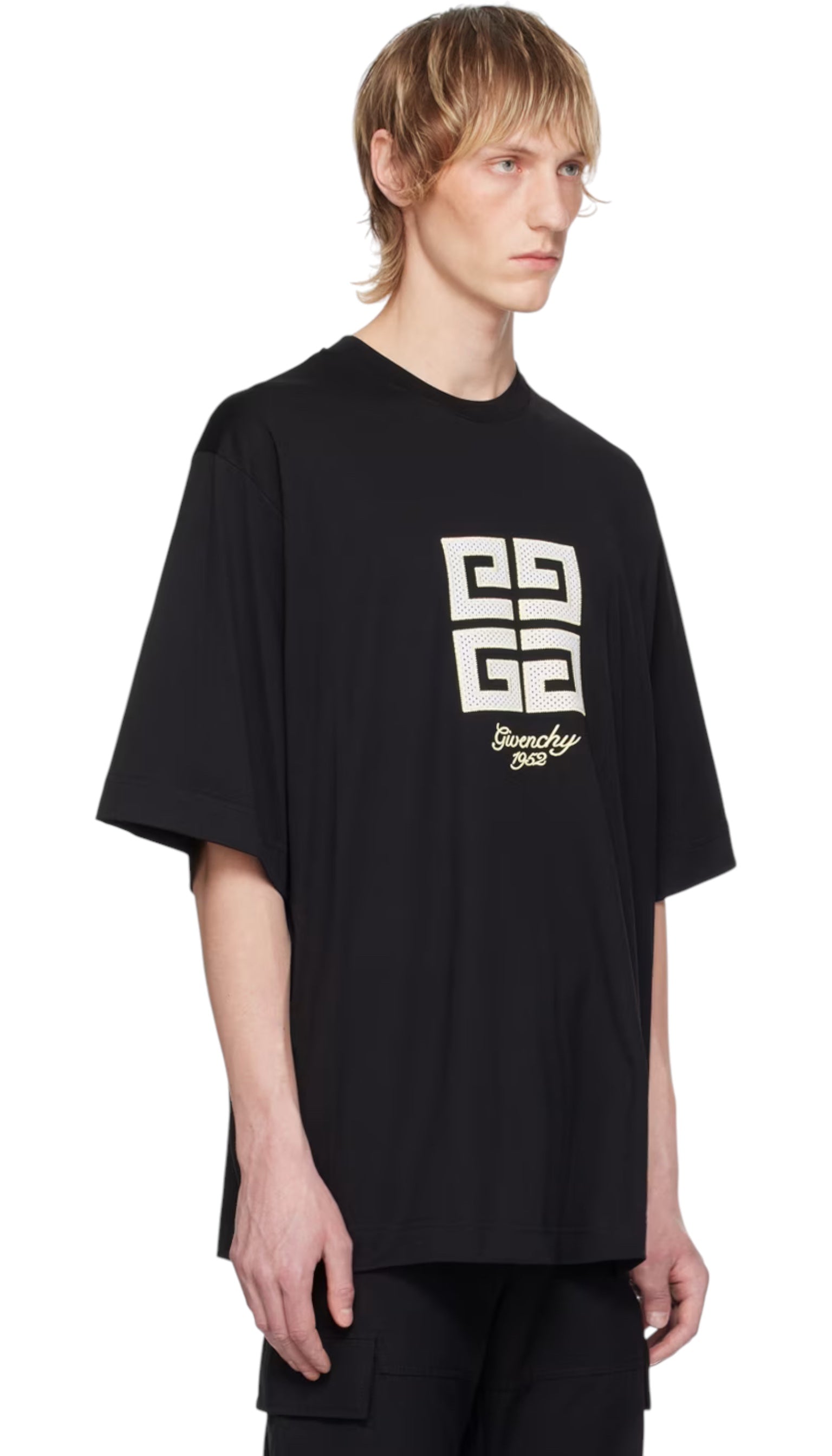 Tricou pentru bărbați negru cu imprimeu 4G Givenchy