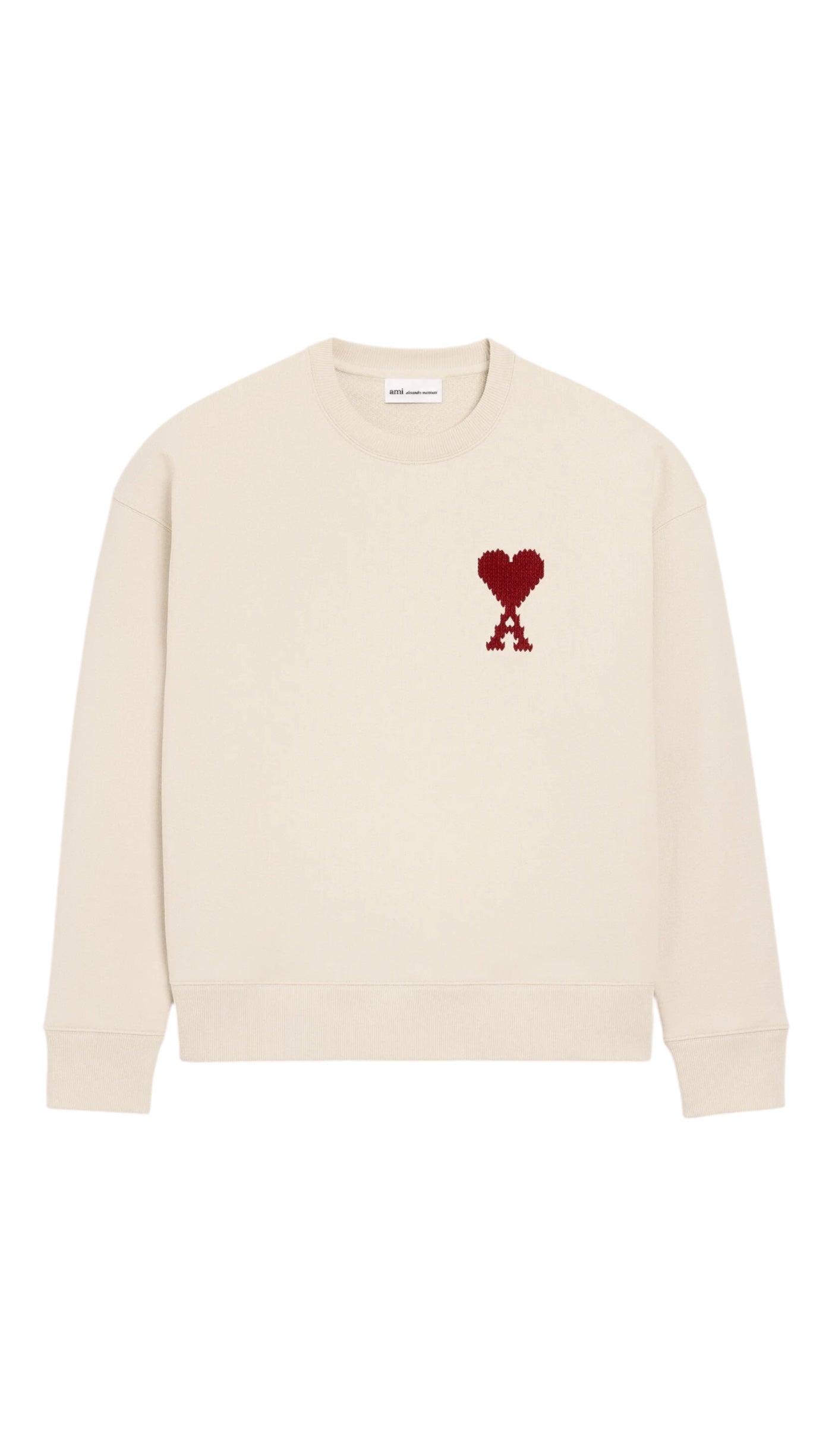 Sweatshirt unisexe broderie lune soleil ami Beige