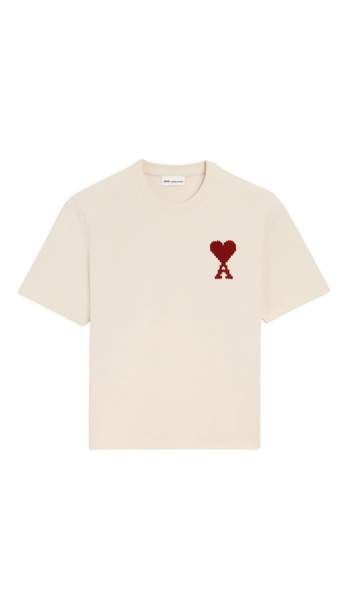 T-Shirt unisexe broderie lune soleil ami Beige