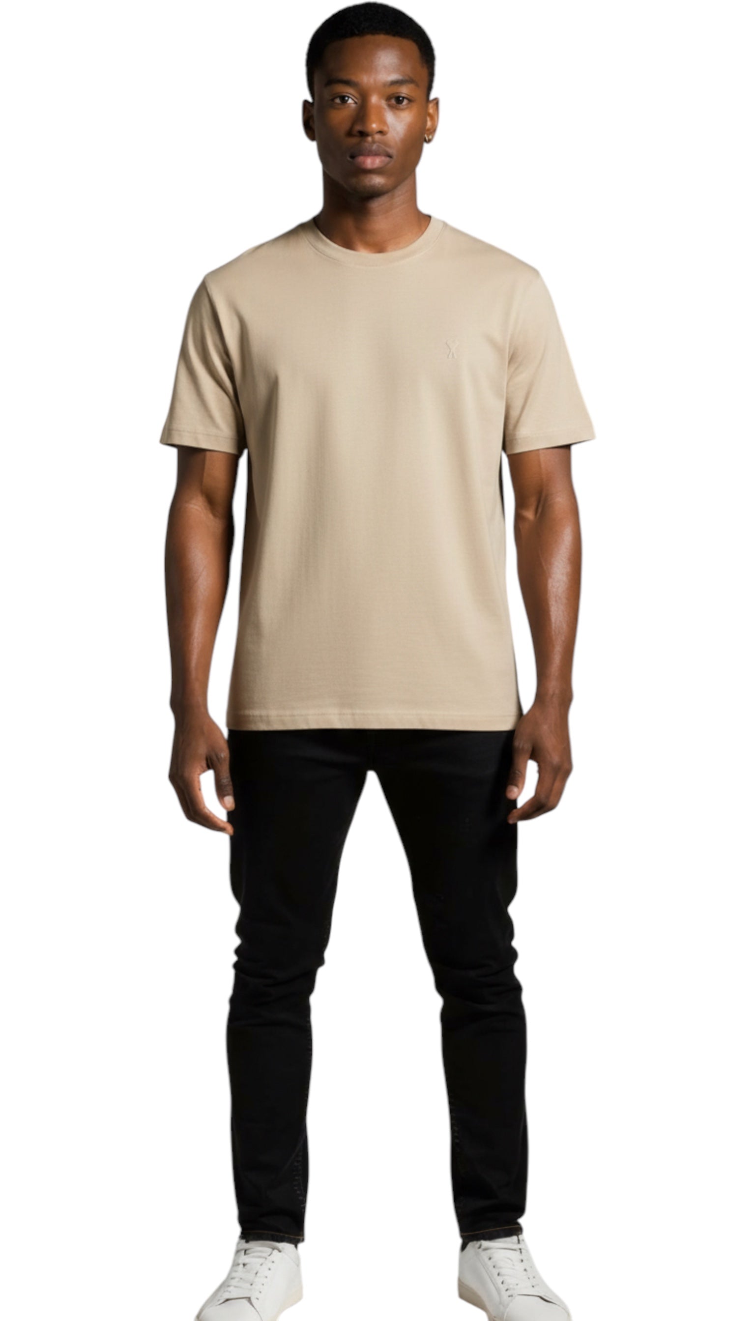 T-shirt unisexe ami de coeur en coton biologique beige