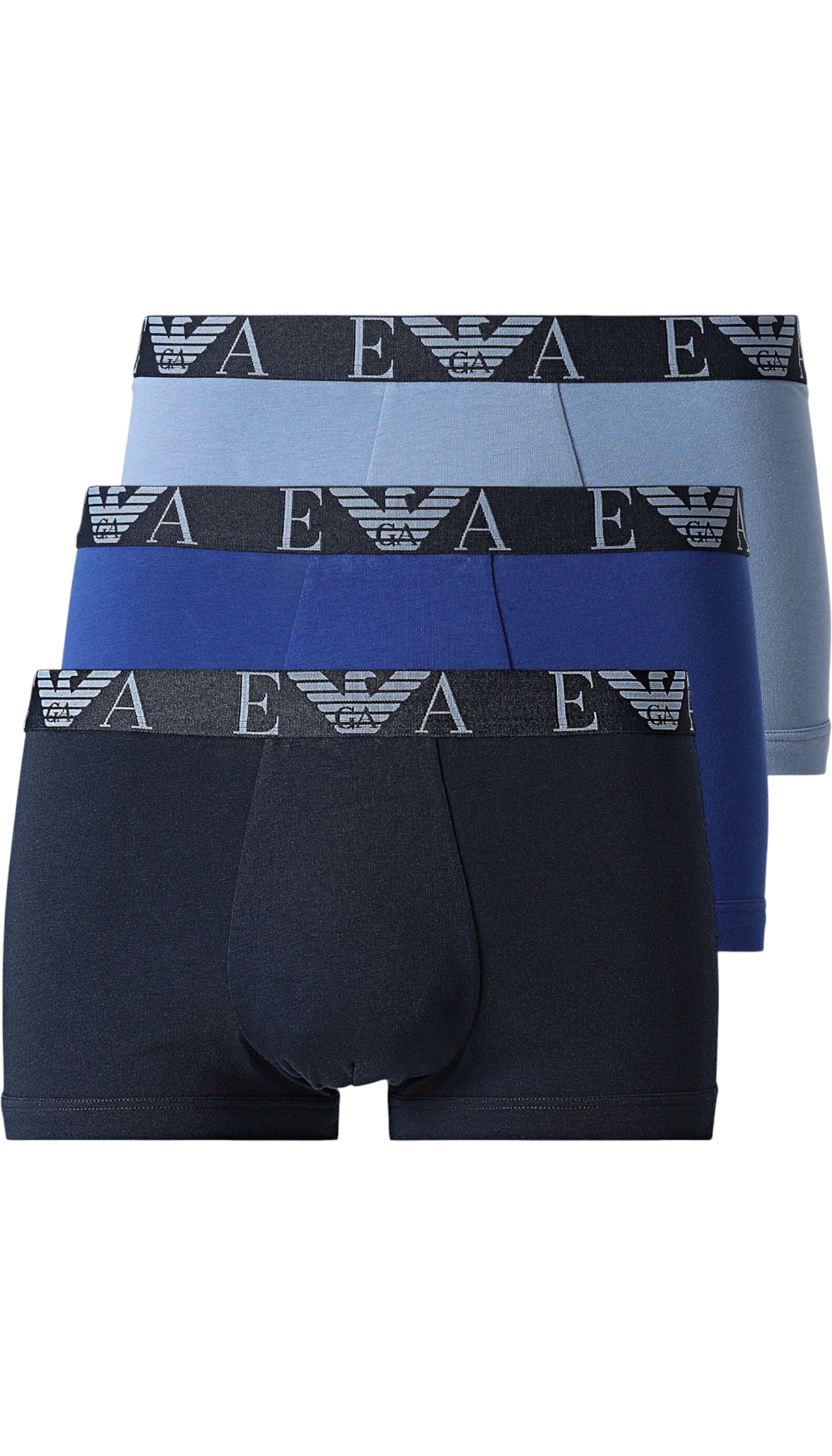 3 boxeri Emporio Armani albastru, bleu, bleumarin