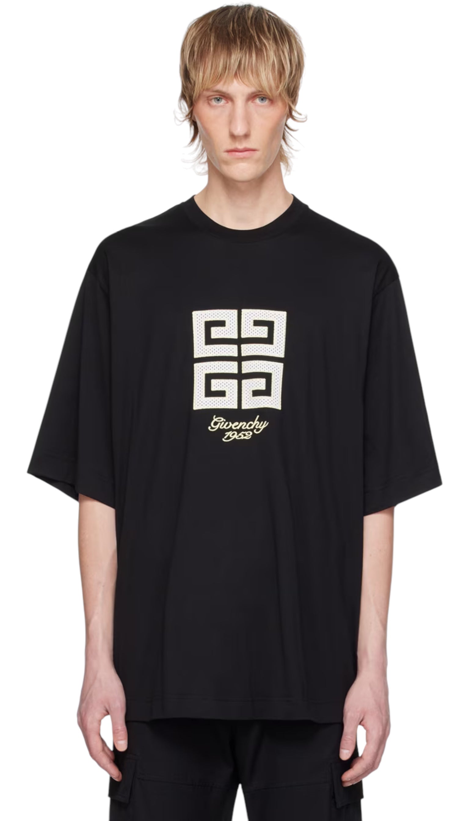 Tricou pentru bărbați negru cu imprimeu 4G Givenchy