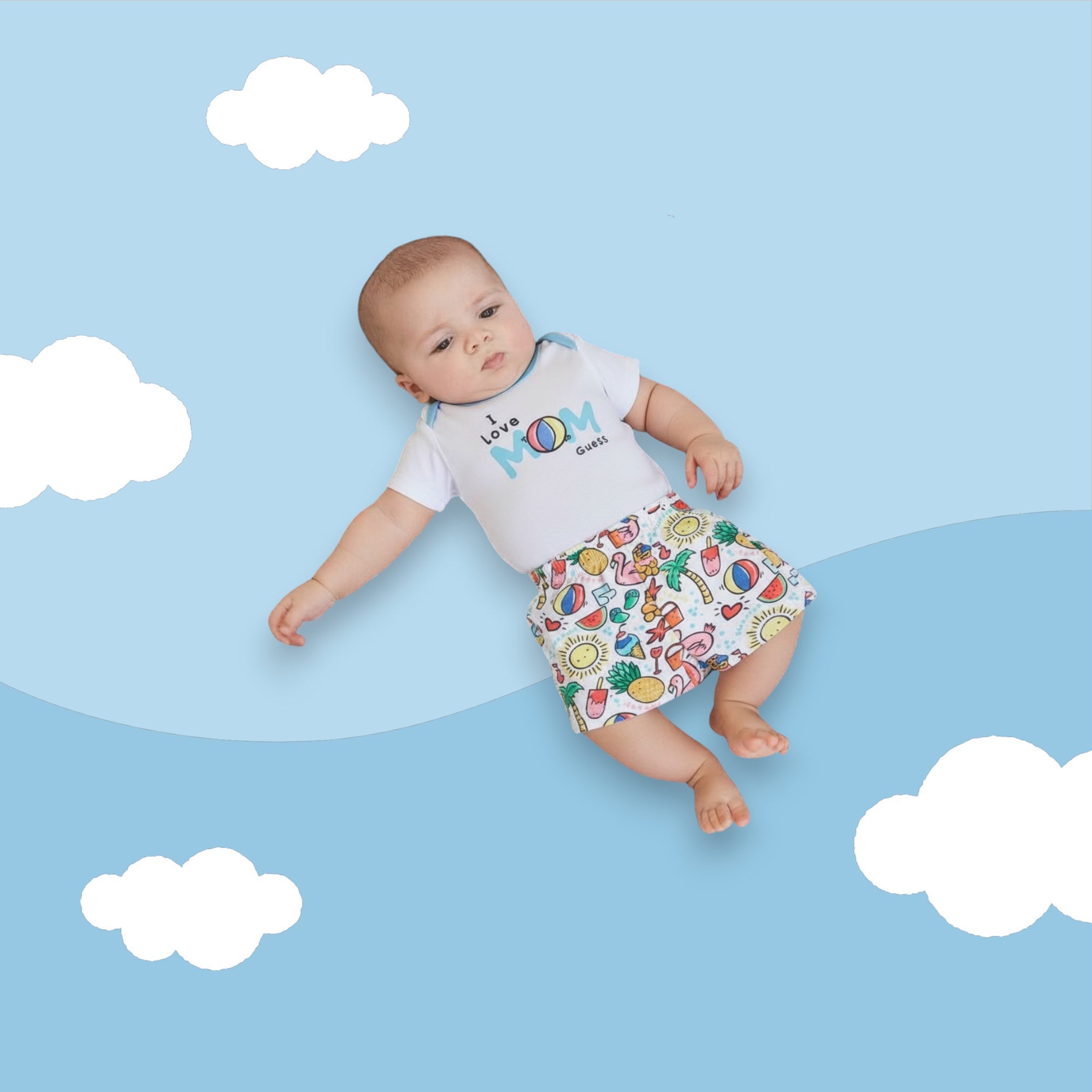 Body bébé Guess blanc