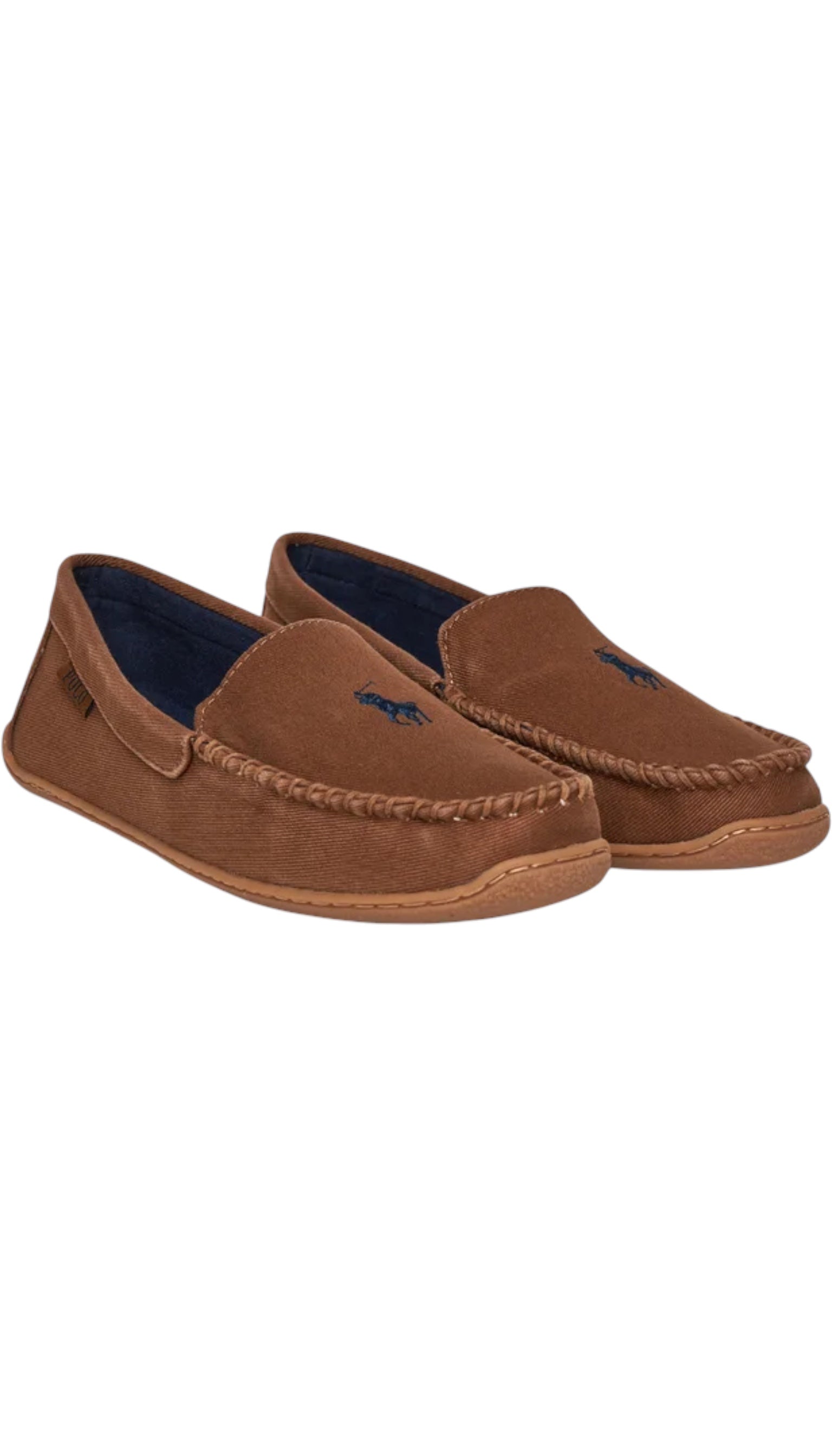 Mocasin pentru bărbați Brenan ds Bej/Bleumarin Ralph Lauren