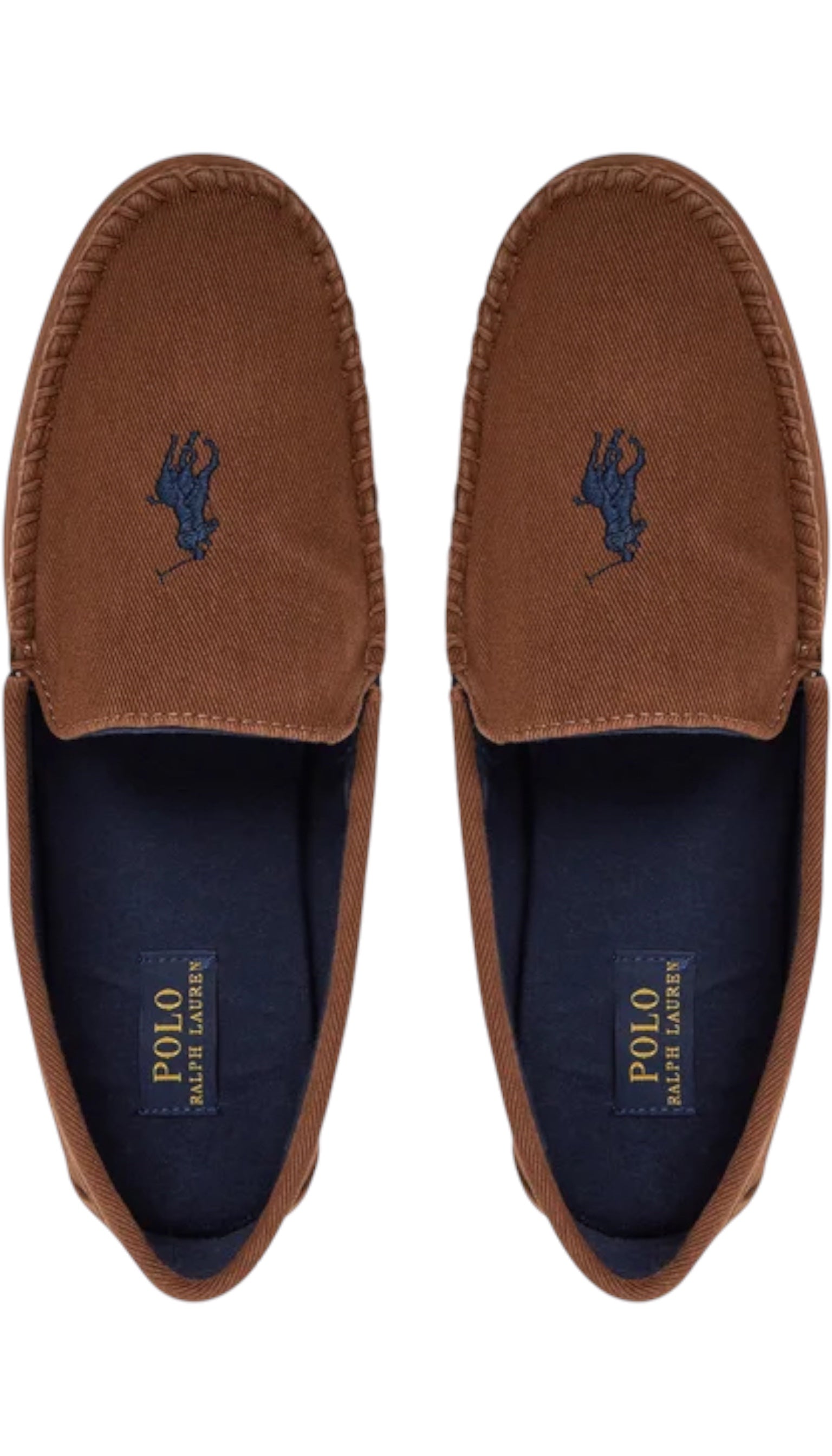 Mocasin pentru bărbați Brenan ds Bej/Bleumarin Ralph Lauren