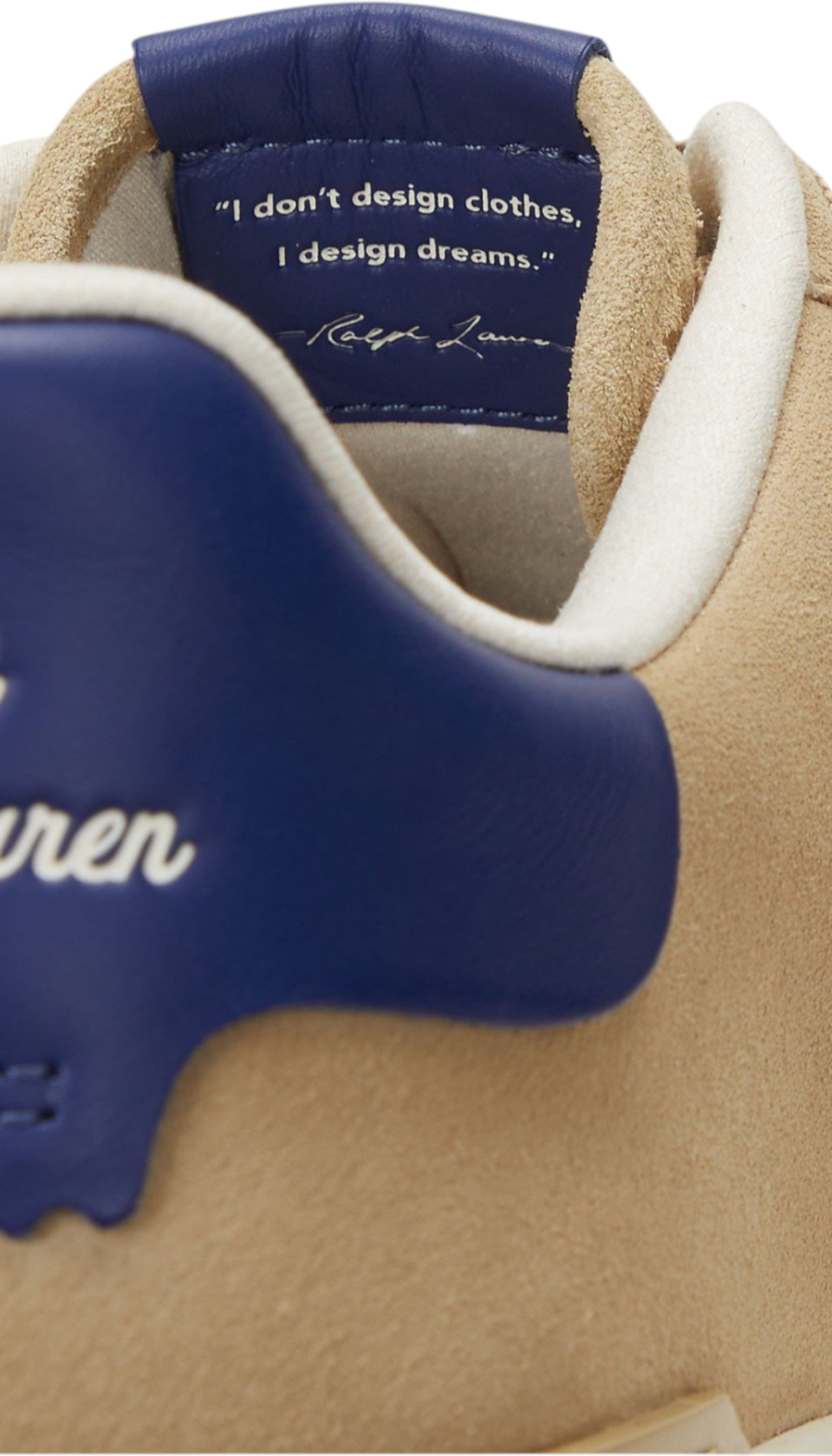 Pantofi sport de bărbați din piele bej Masters Ralph Lauren