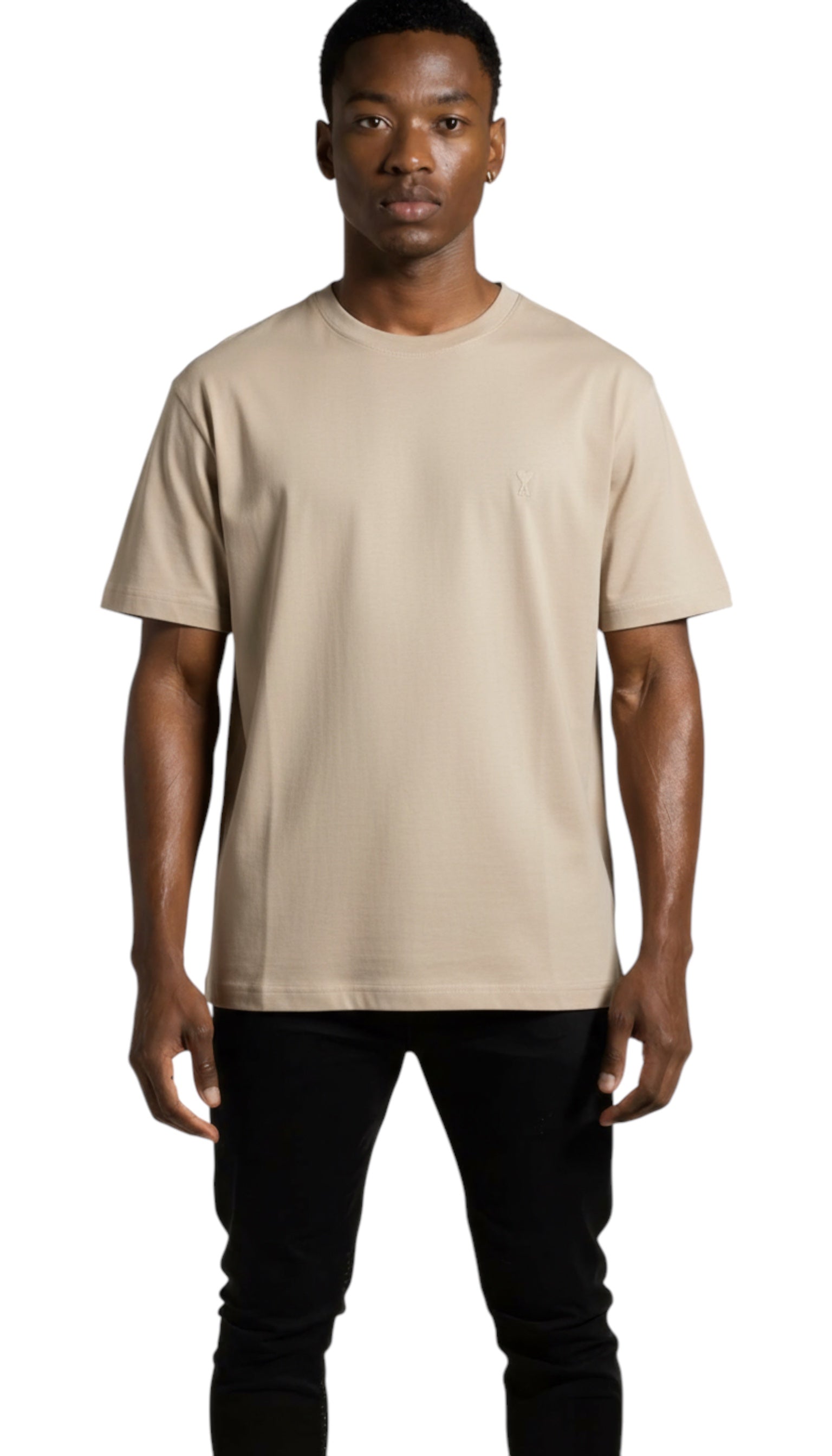 T-shirt unisexe ami de coeur en coton biologique beige