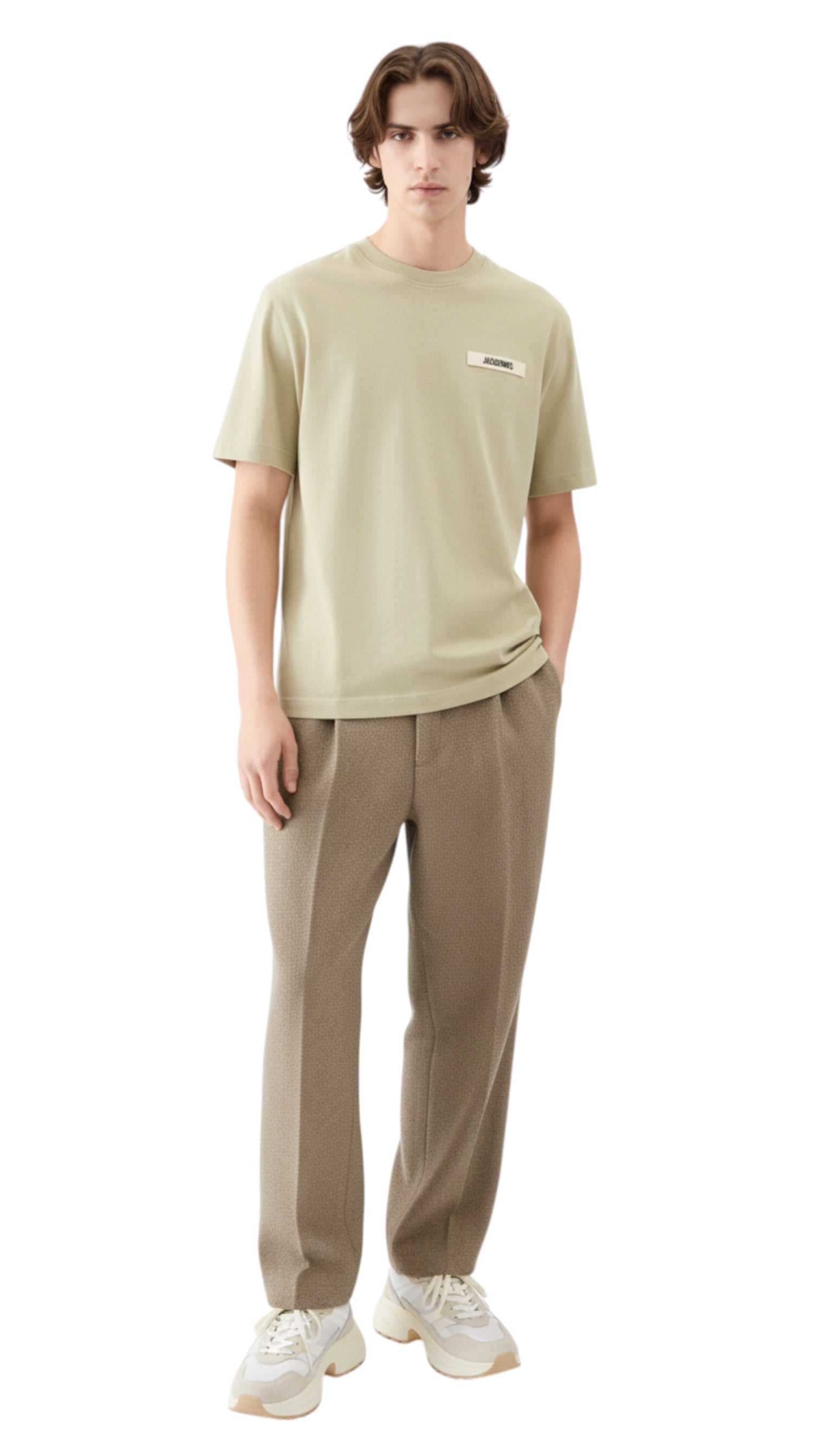 T-Shirt unisexe Gros Grain Jacquemus Khaki