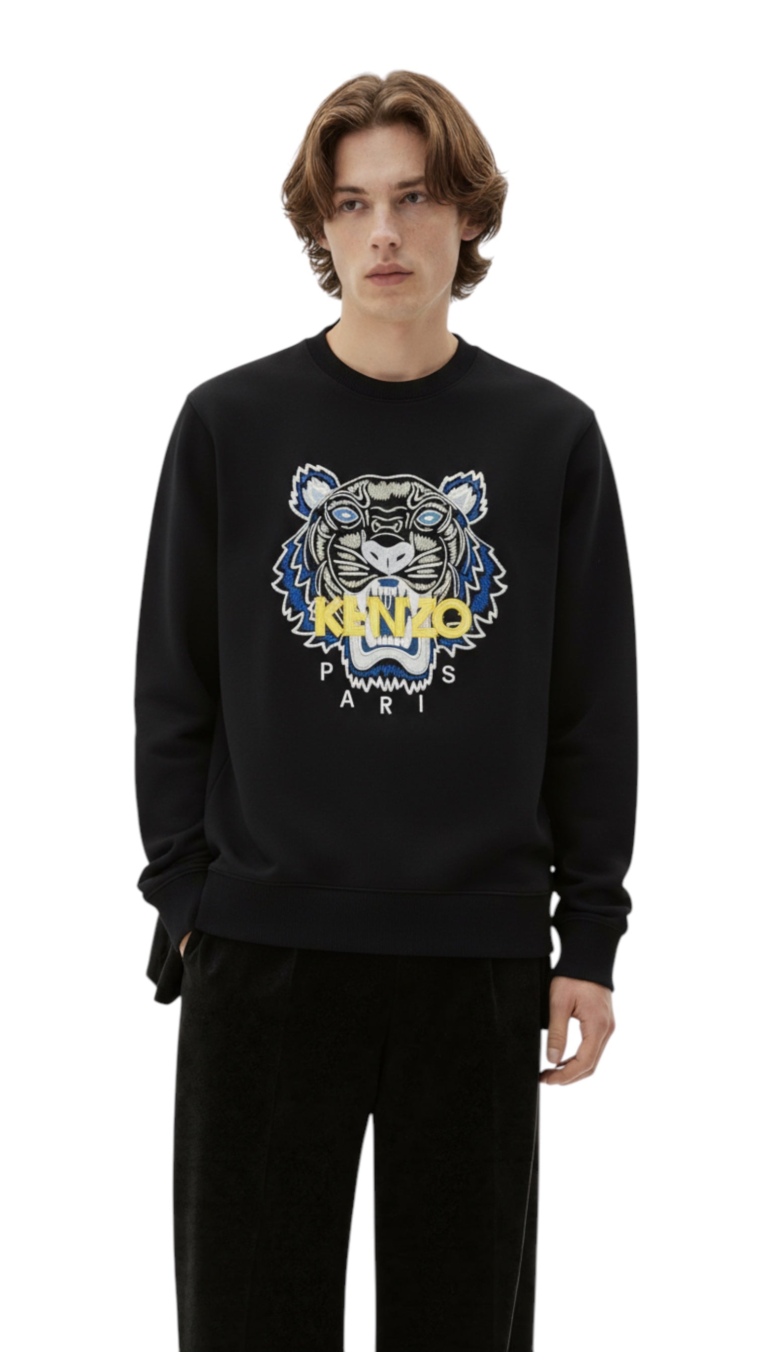 Sweatshirt homme Kenzo Tiger classic noir/jaune