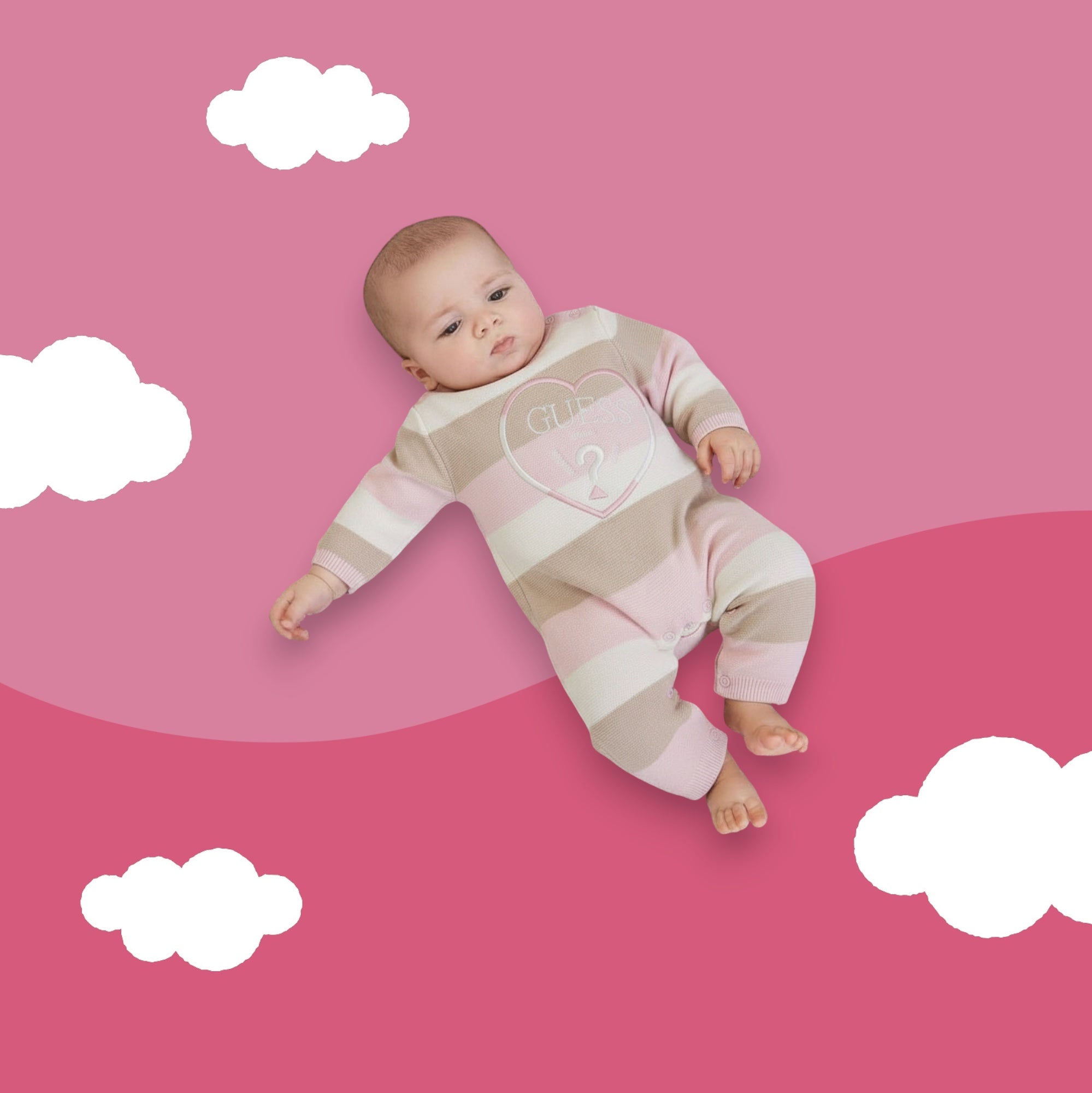 Grenouillère unisexe enfant Guess rose