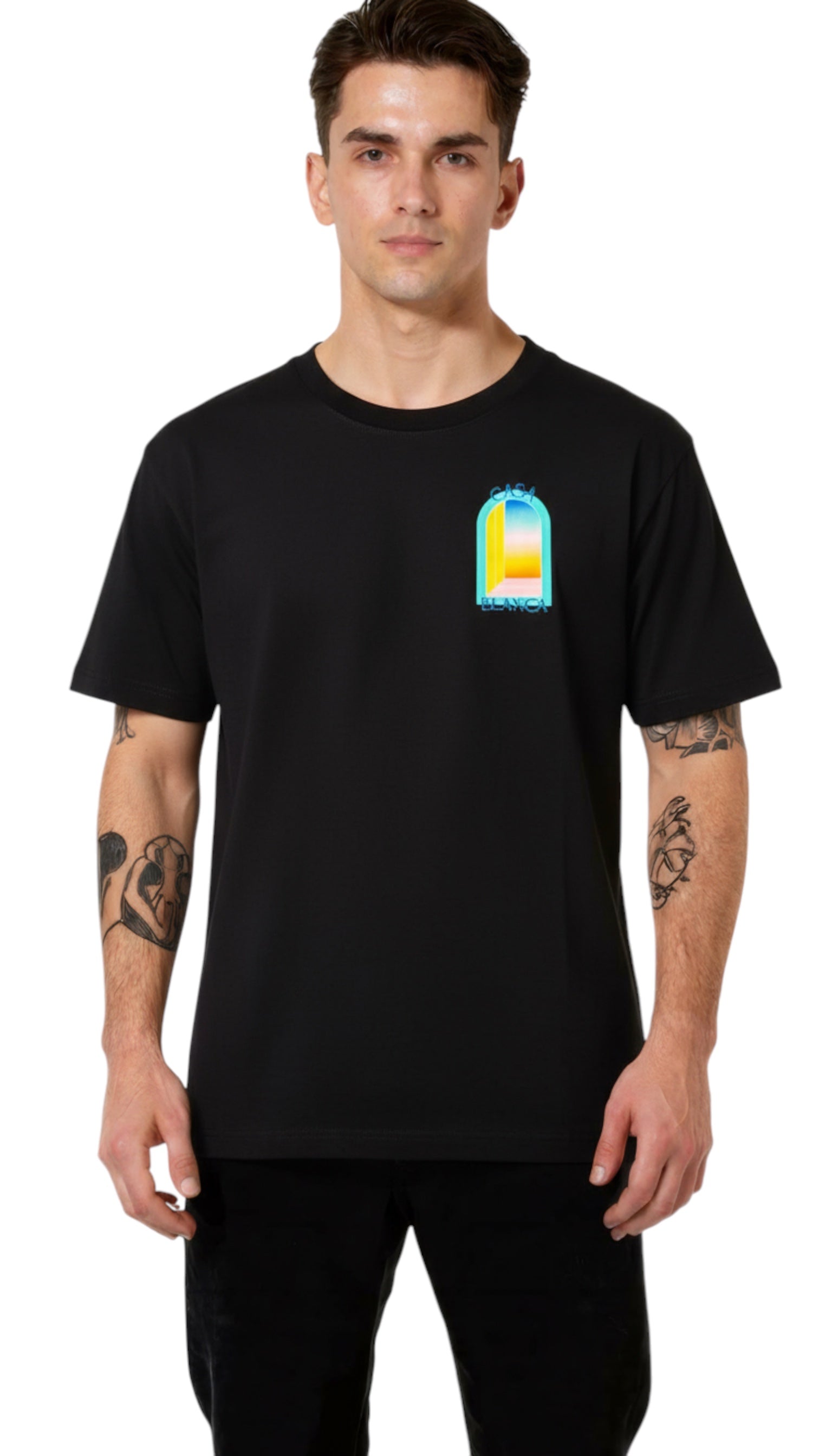 Tricou pentru bărbați Black L'Arc culoare Casablanca