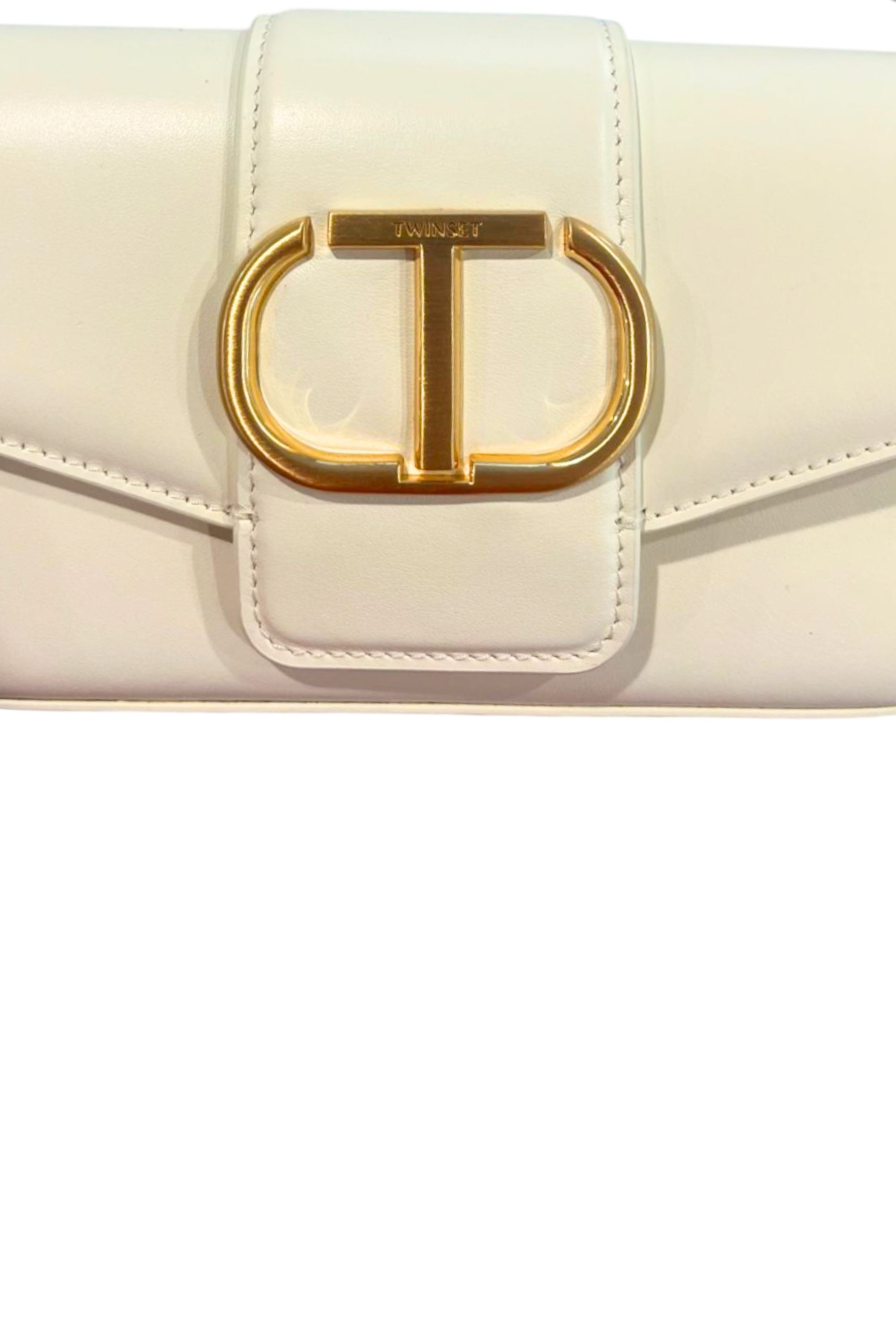 Geantă Twinset Mini Crossbody și de Umăr Albă