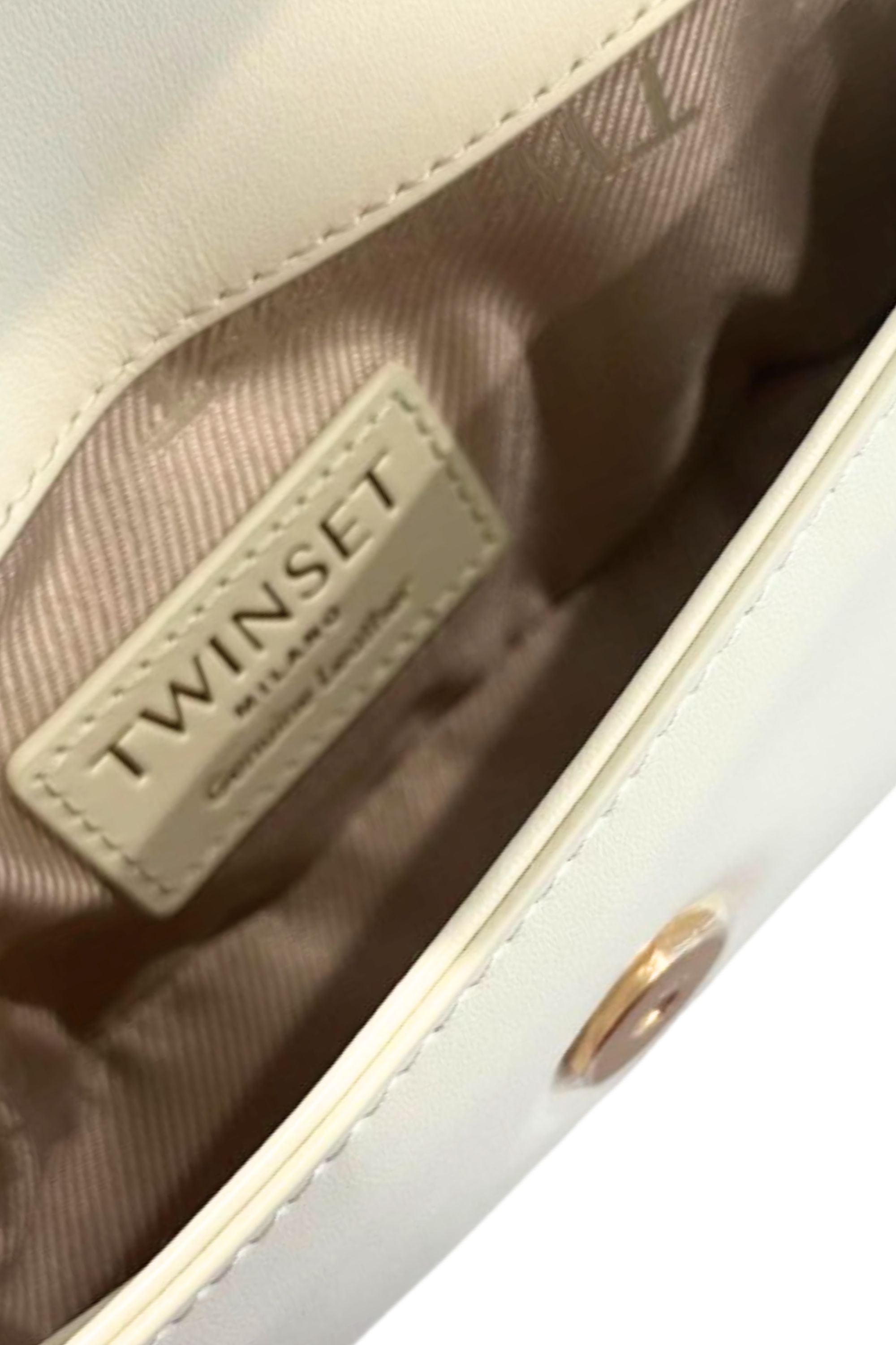 Geantă Twinset Mini Crossbody și de Umăr Albă