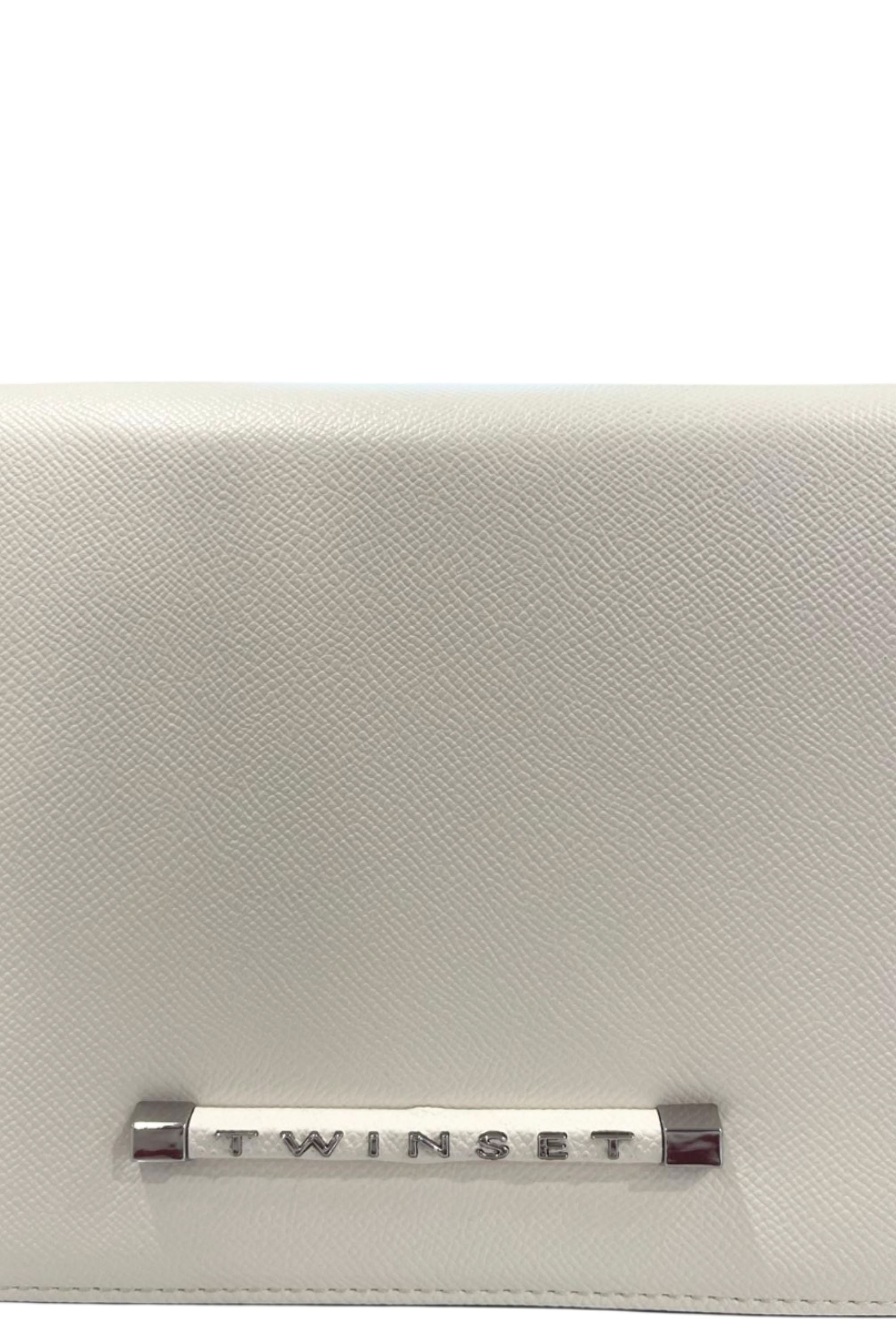 Twinset Sac Bandoulière à Chaîne Blanc