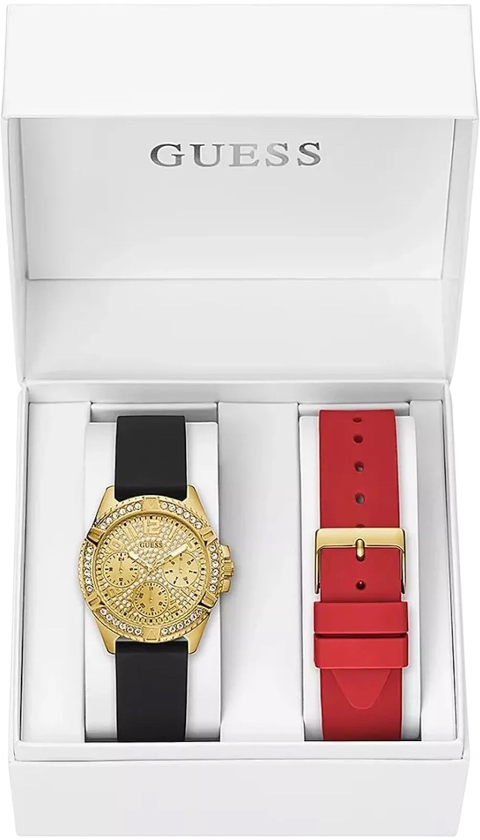 Ceas de damă Guess GW0349L1 Negru / Roșu