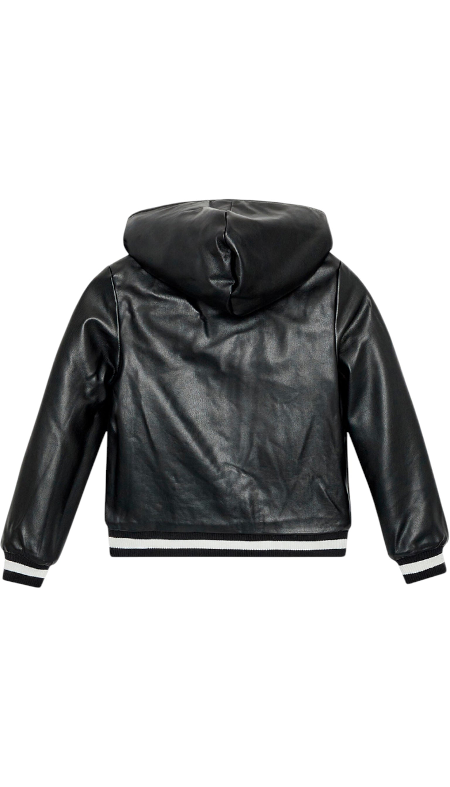 Jachetă reversibilă pentru fete Guess, din piele/leopard