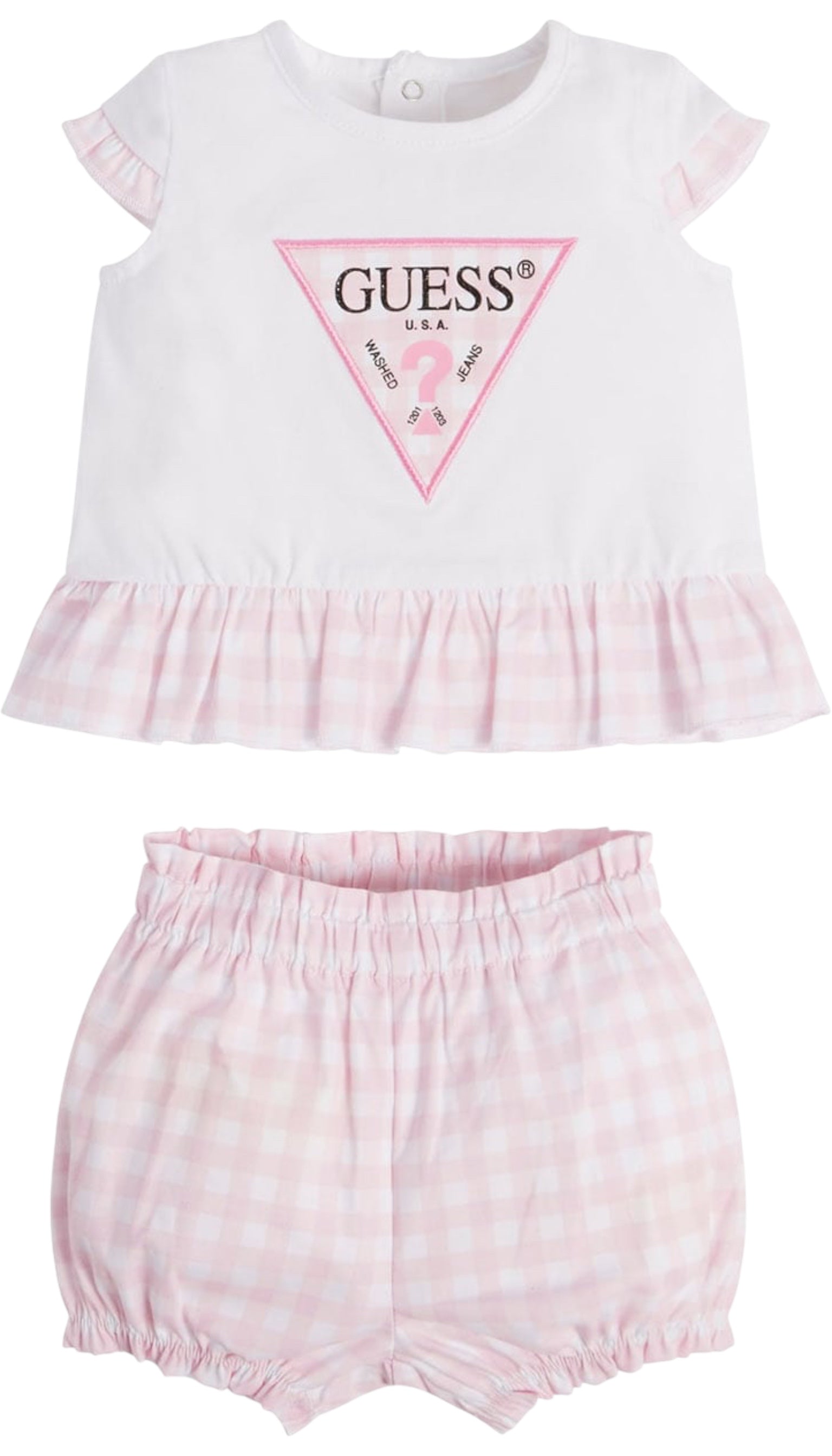 Ensemble bébé fille Guess blanc/rose