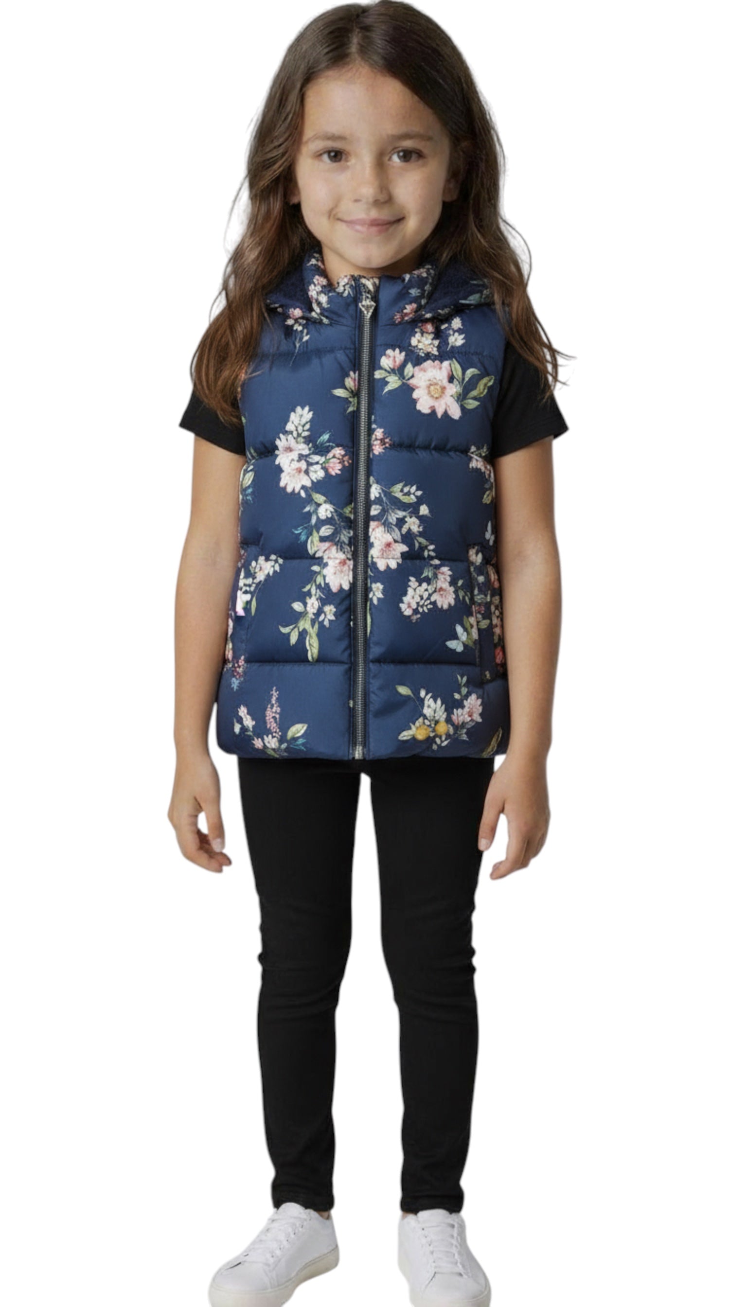 Veste fille sans manche réversible Guess bleu