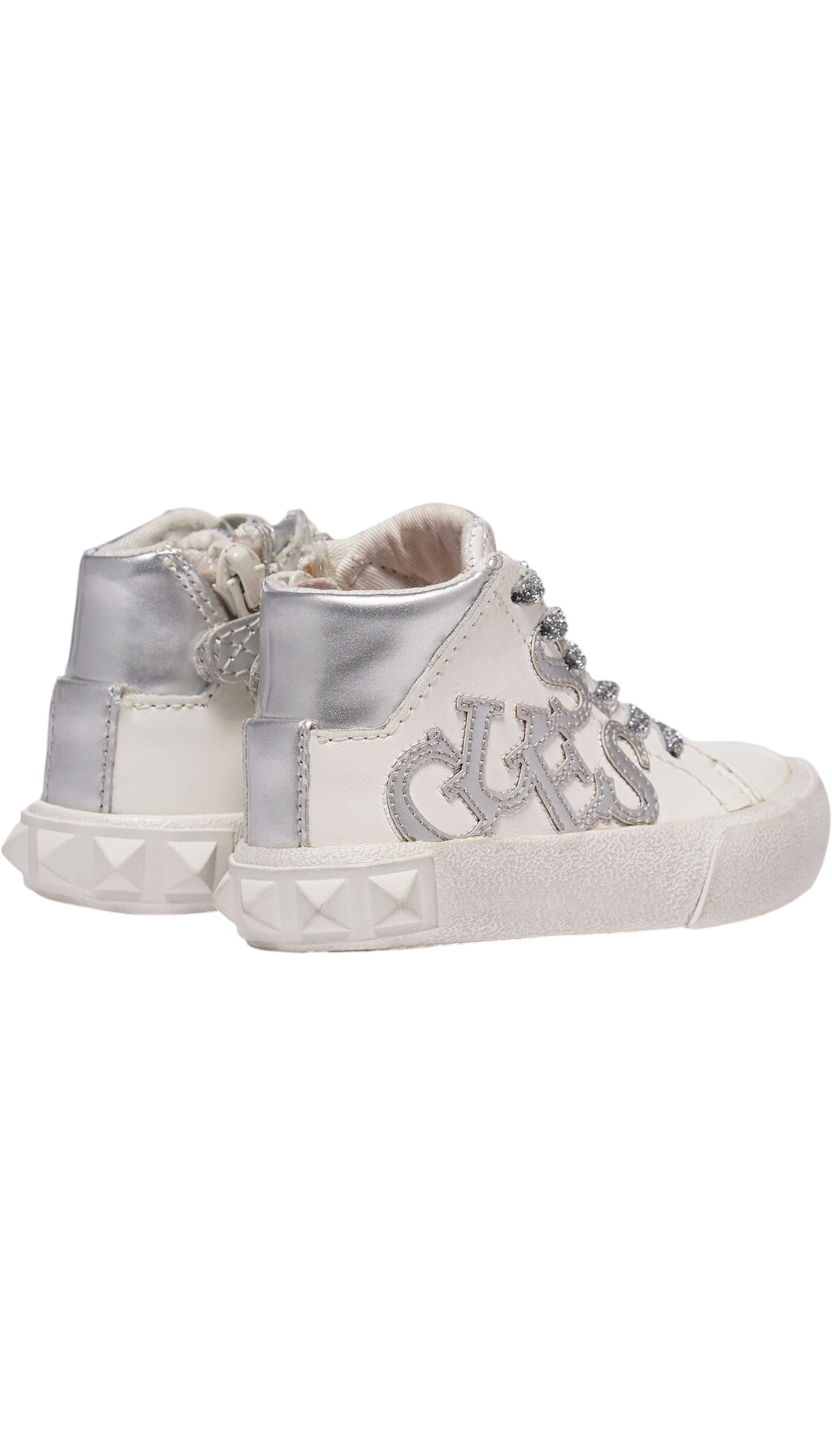 Adidași înalți pentru fete Guess albi