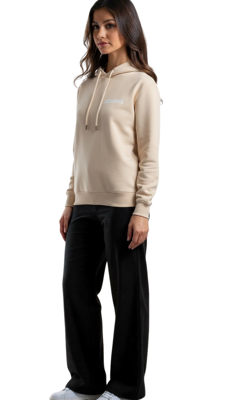 Jacquemus unisex beige hoodie
