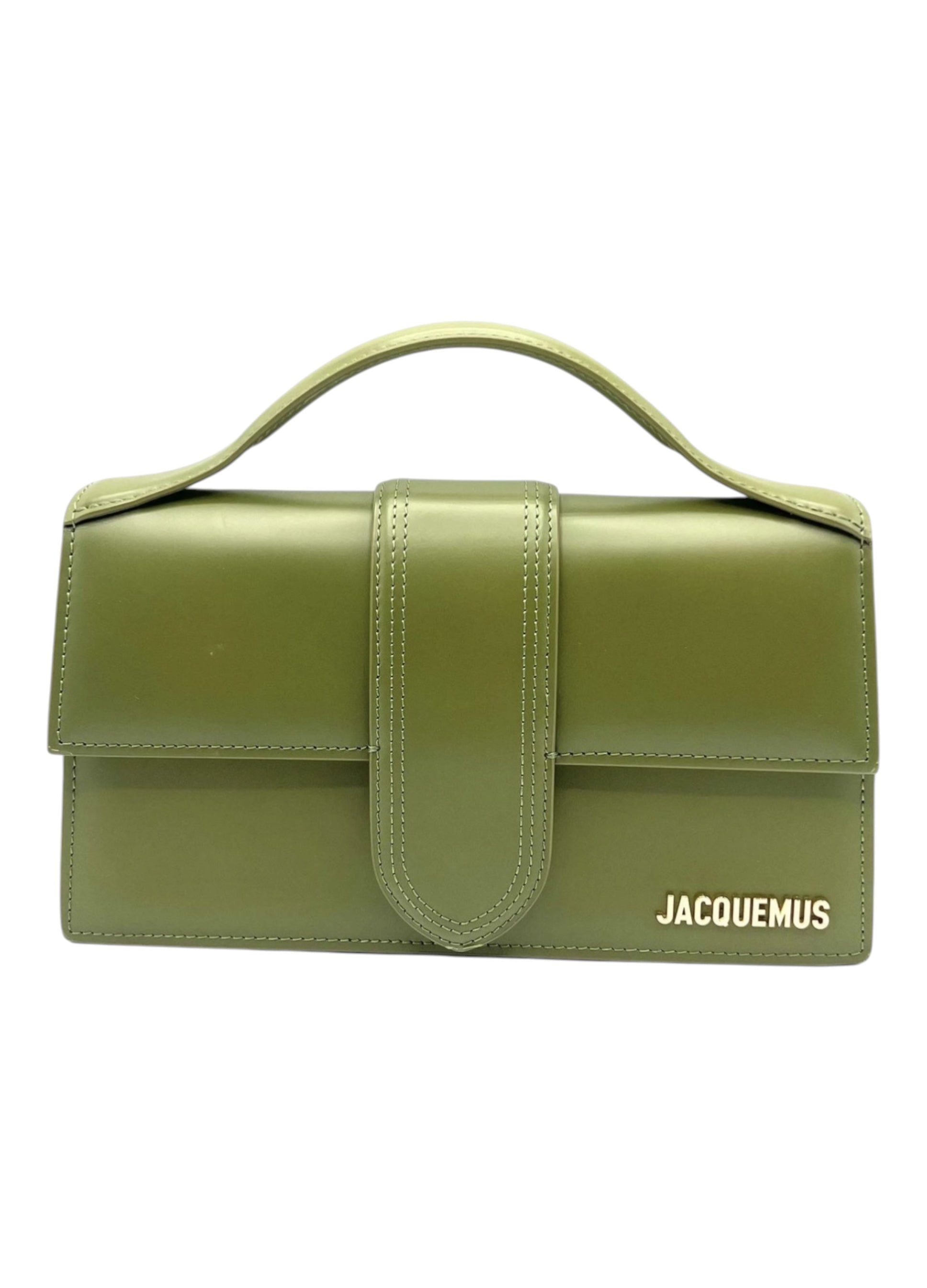 Leather handbag Le Grand Bambino Olive JACQUEMUS