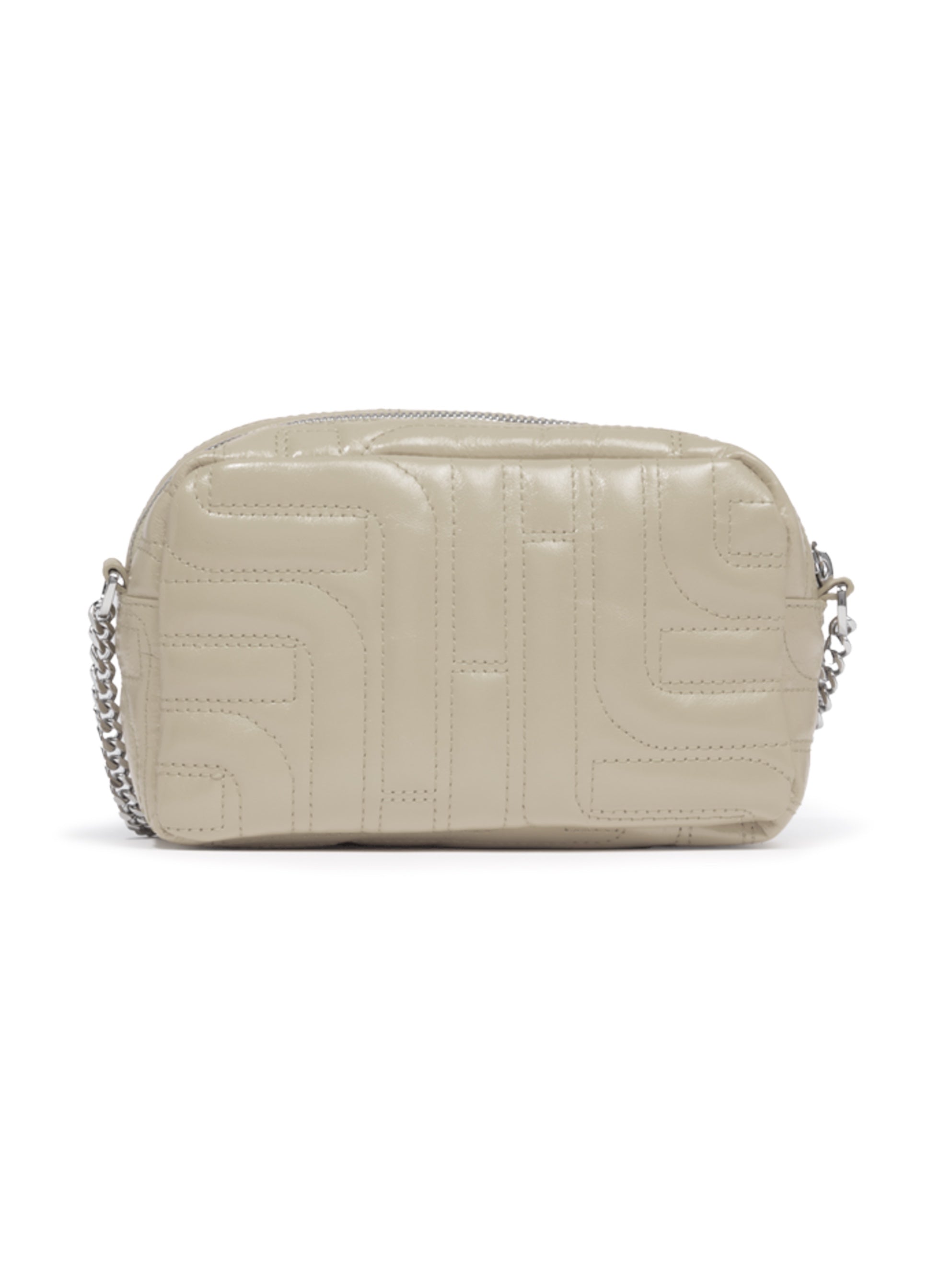 Midi-Minuit beige leather camera bag by Lancel