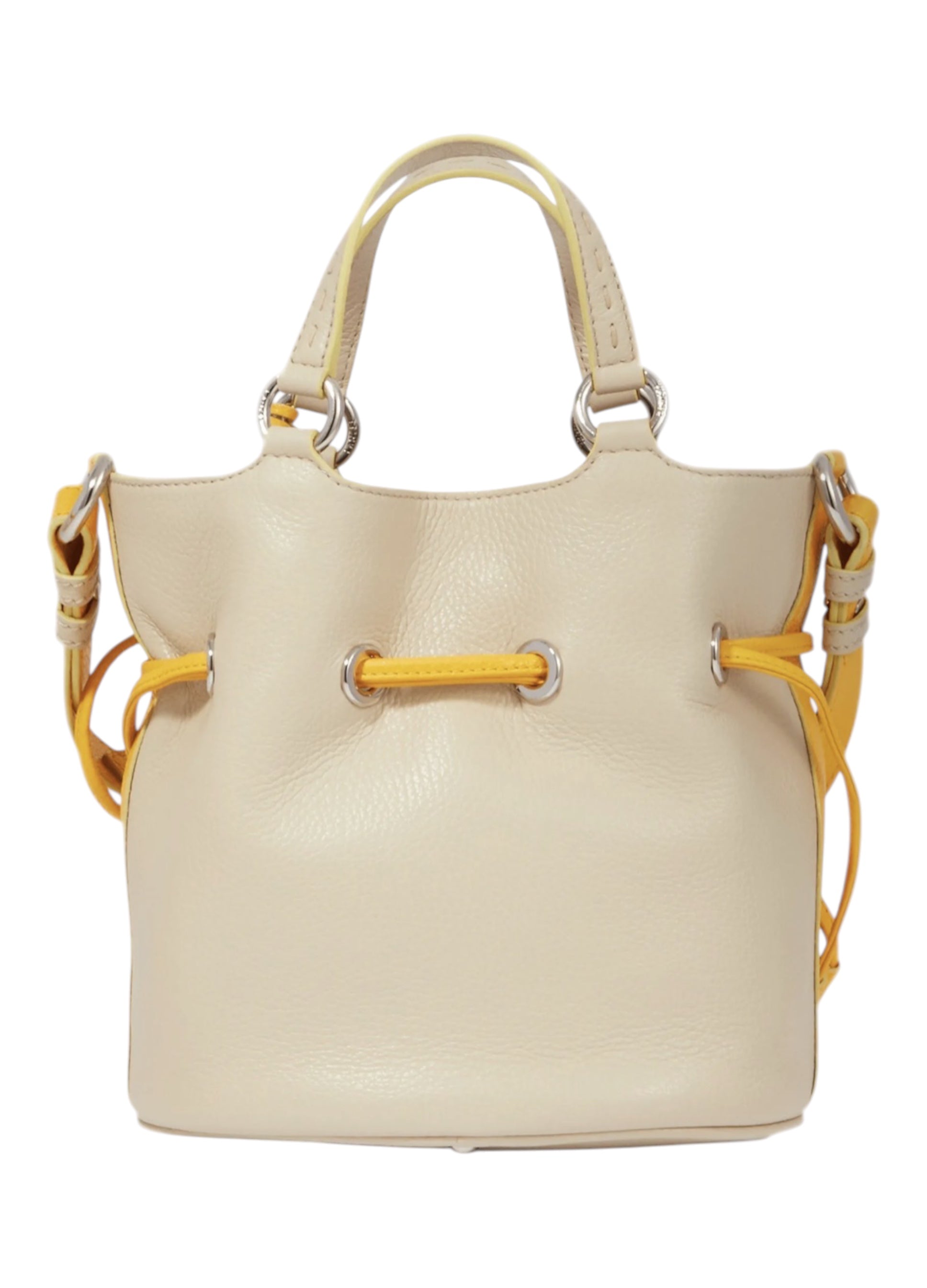 Premier Flirt M Beige Leather Bucket Bag | Lancel
