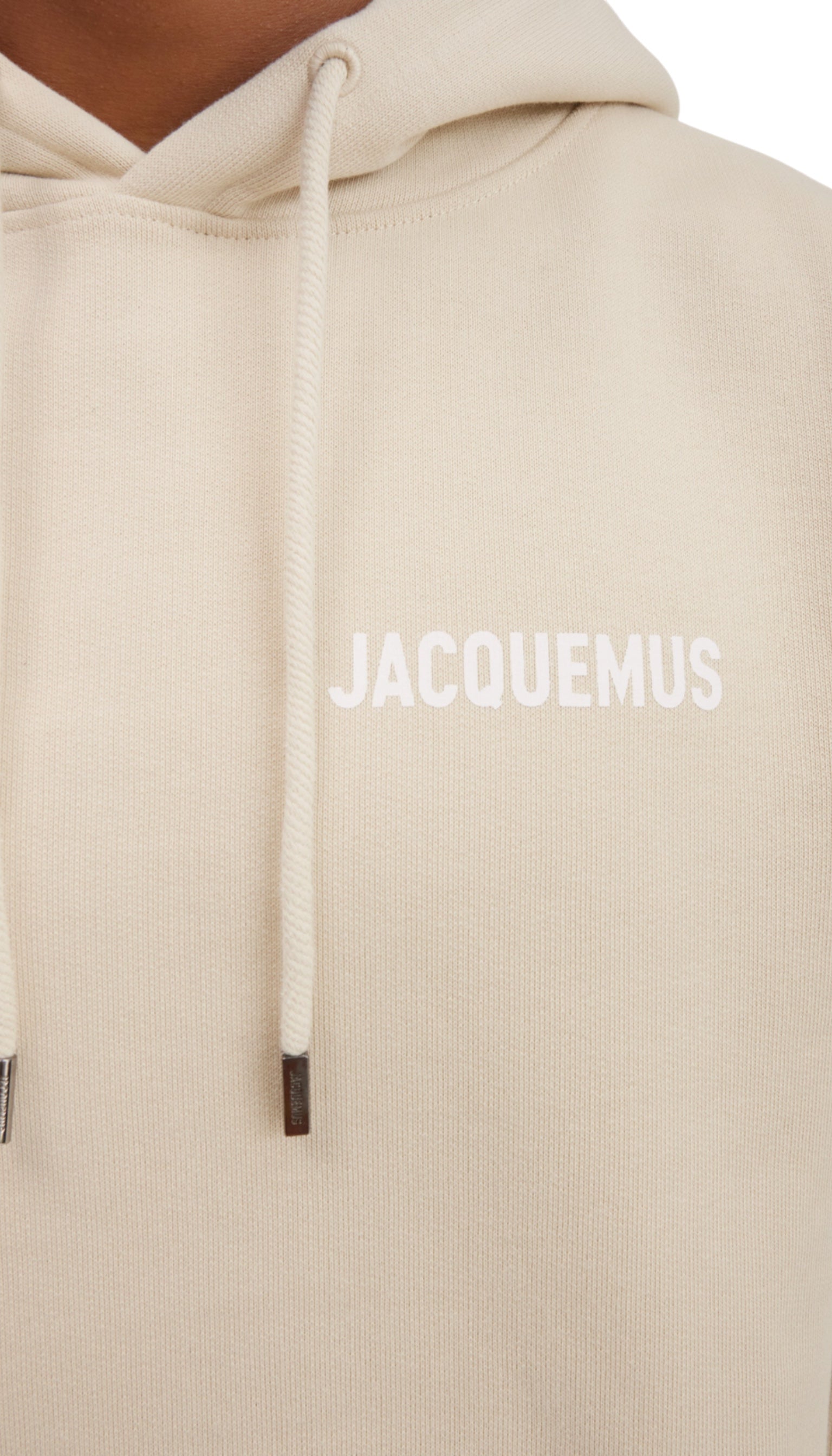 Unisexová béžová mikina s kapucí Jacquemus