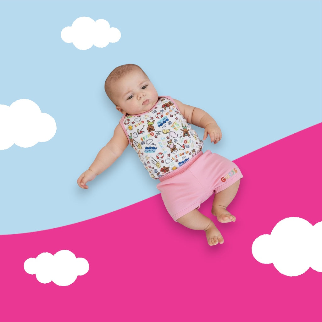 Body + Short bébé Guess rose