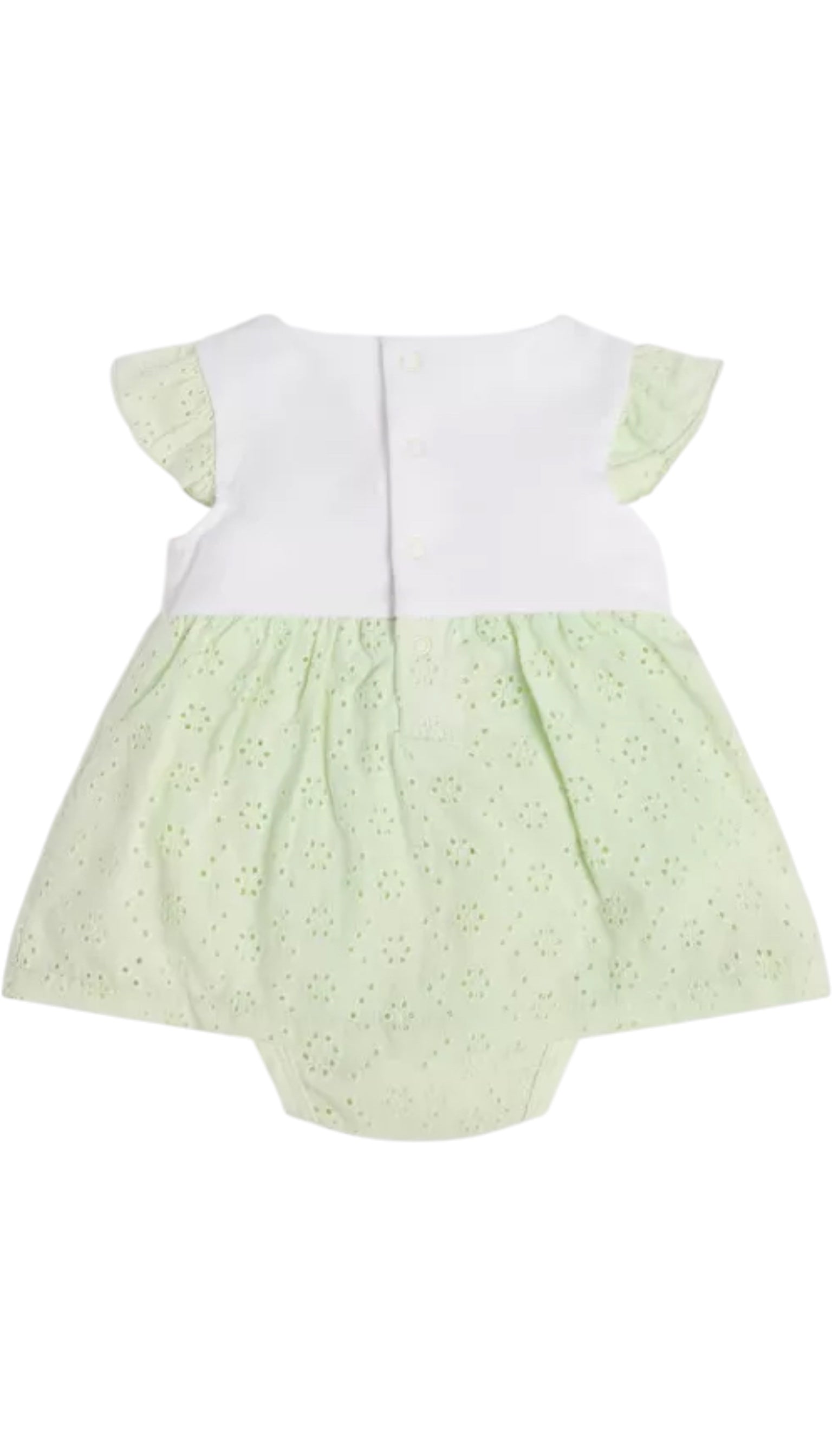 Body fille bébé Guess vert/blanc