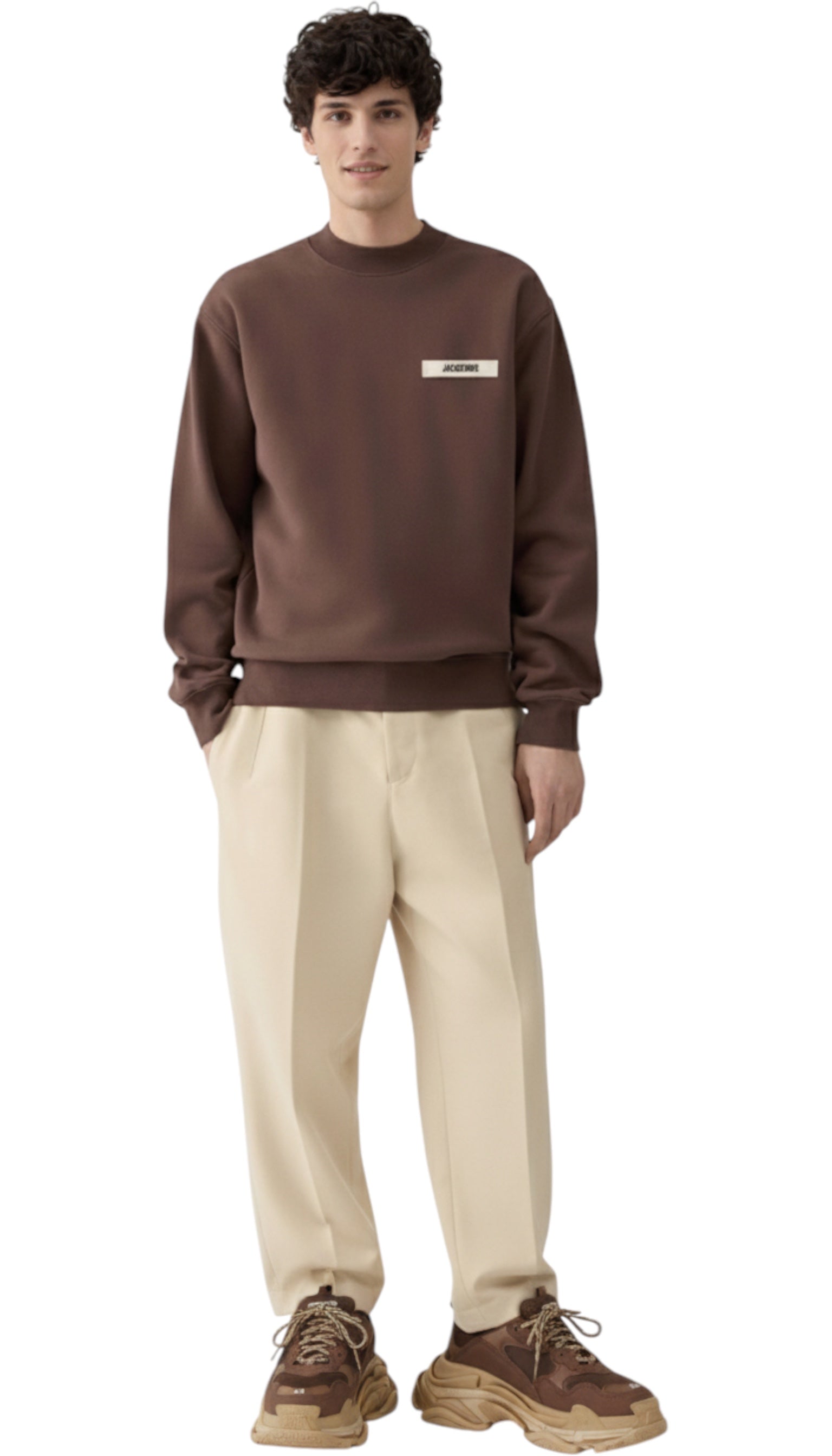 Sweatshirt unisexe Jacquemus  Gros Grain dark brown