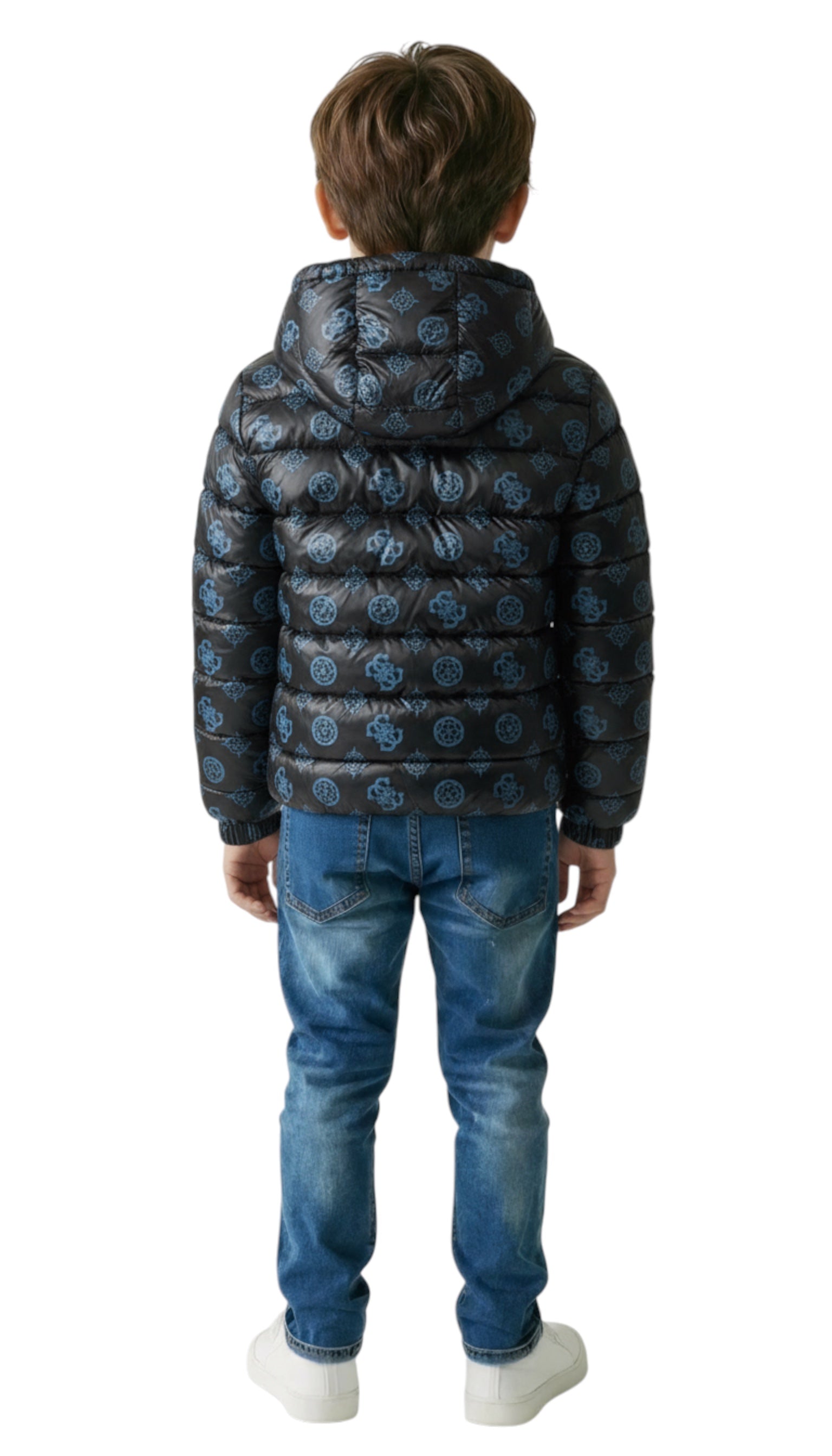 Guess boys' black puffer jacket