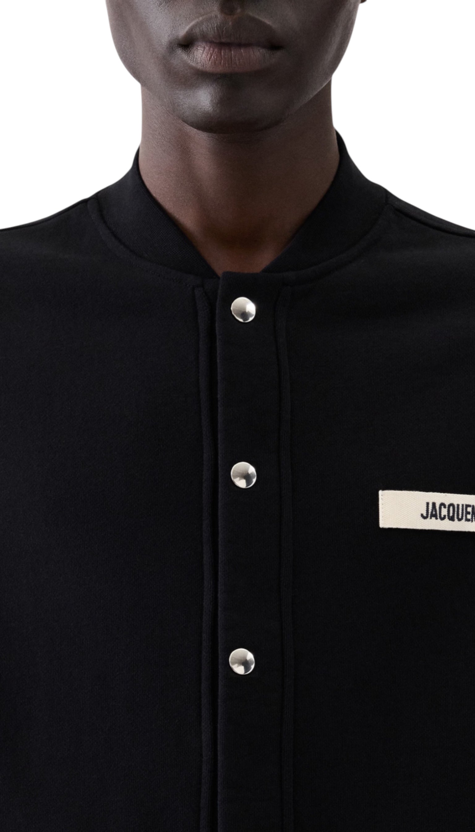 Cardigan bombers unisexe Jacquemus à Gros Grain noir