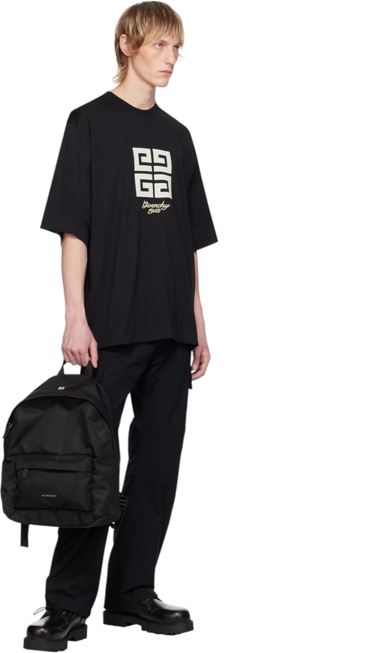Tricou pentru bărbați negru cu imprimeu 4G Givenchy