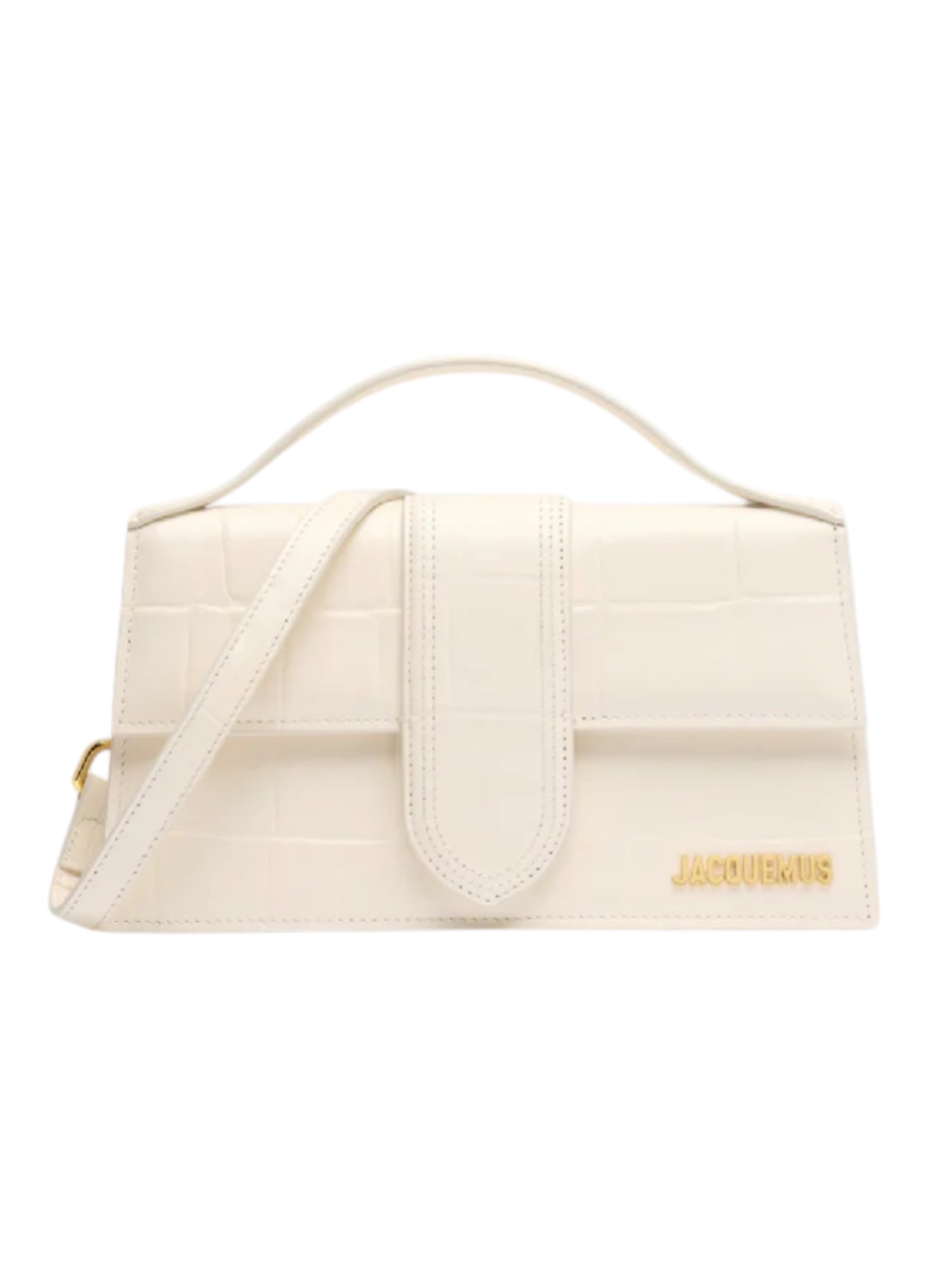 Le Grand Bambino Light Ivory Leather Handbag JACQUEMUS