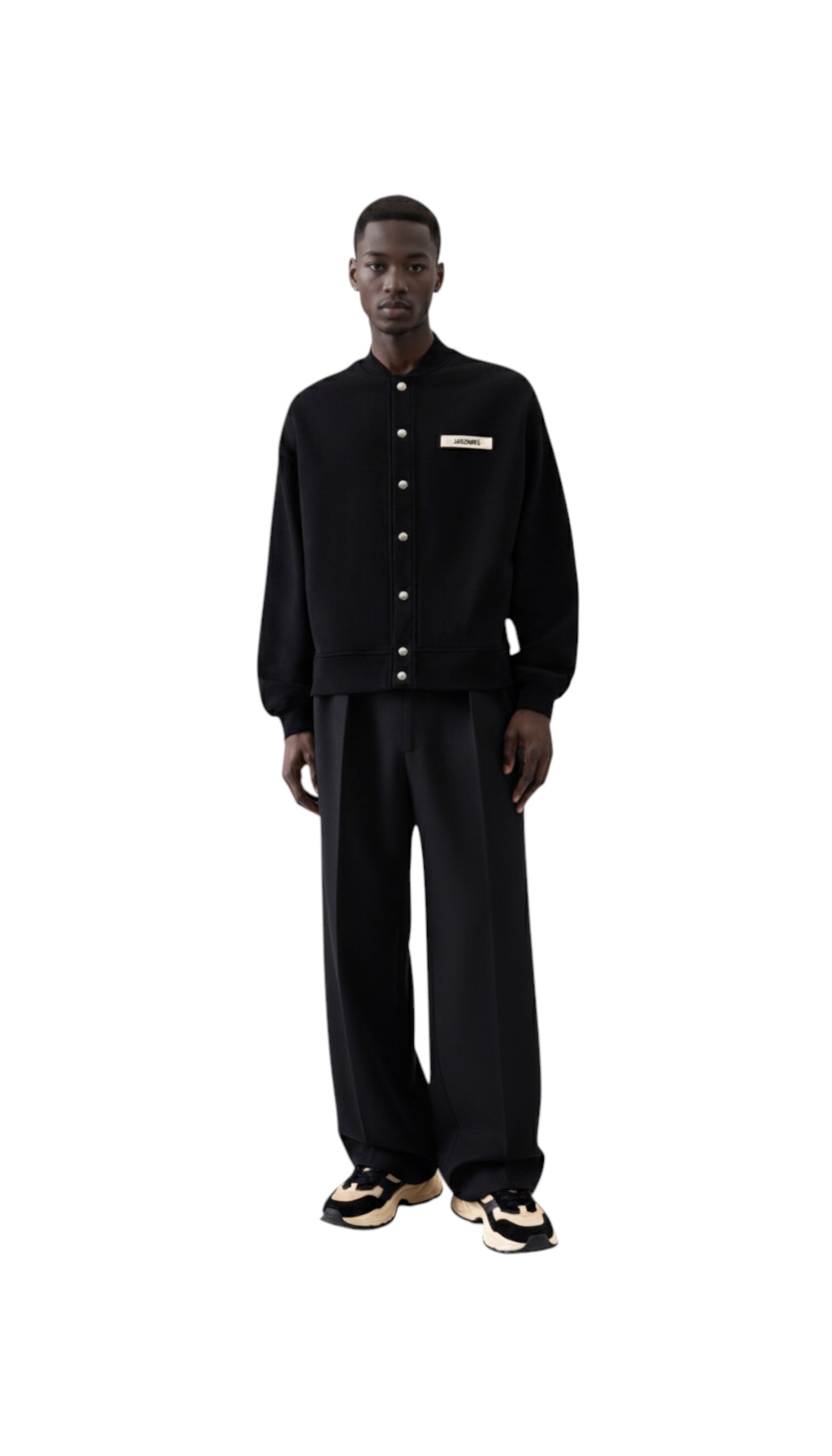 Cardigan bombers unisexe Jacquemus à Gros Grain noir